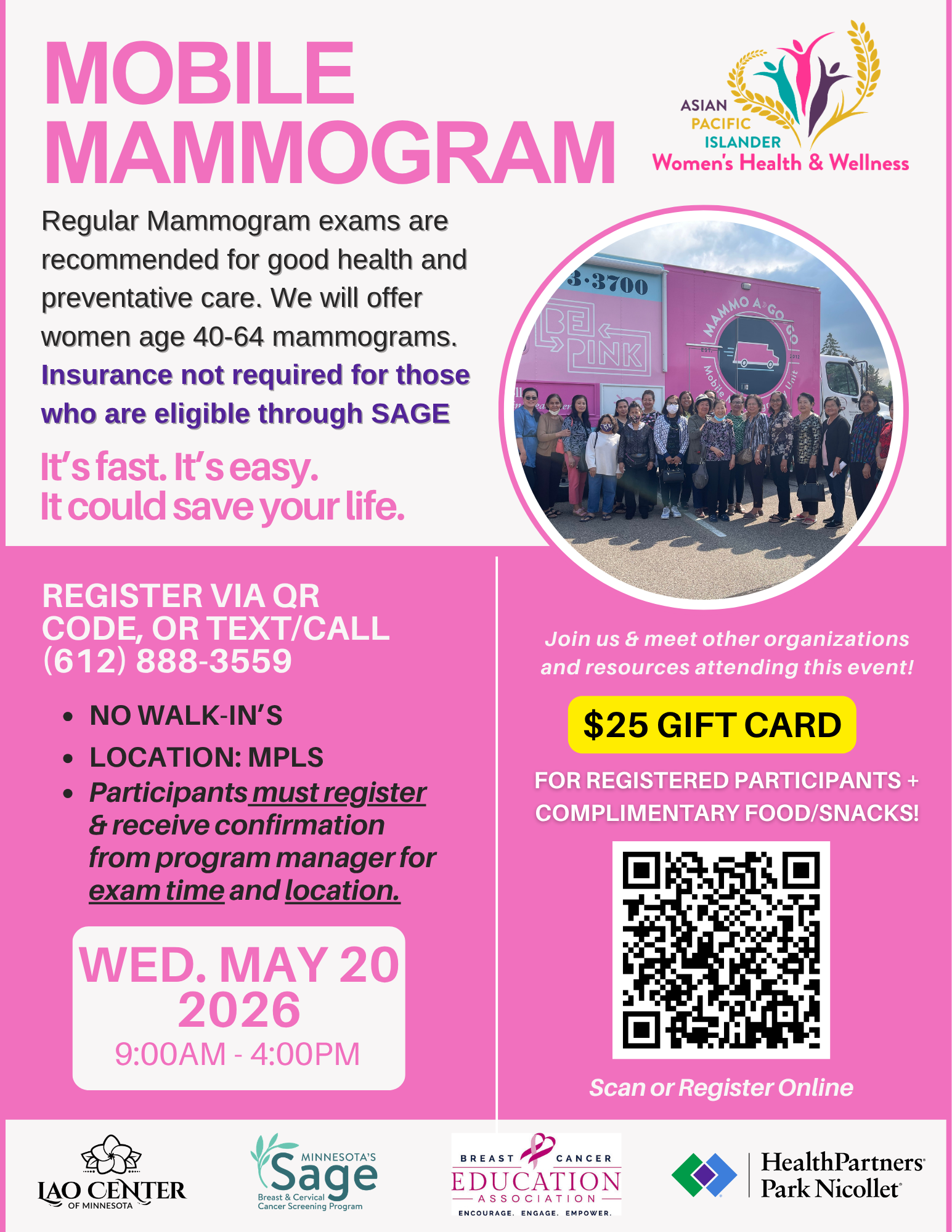 Mobile Mammogram at Lao Center of MN 