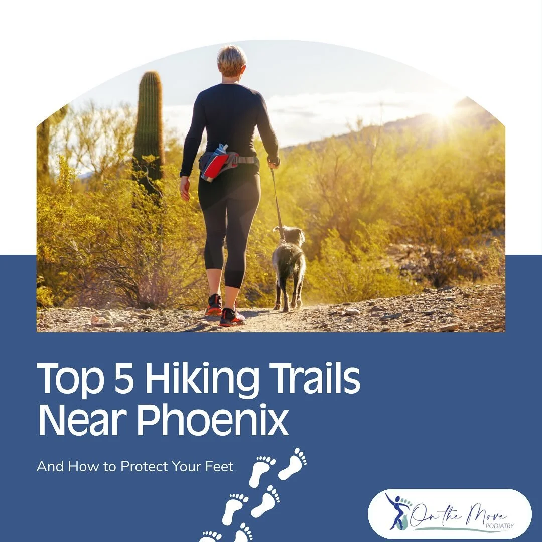 Phoenix is full of amazing hikes but they can be tough on your feet. Here are 5 must try trails + podiatrist approved tips to keep you on the move and pain free!

👉 Read the full blog &amp; protect your feet on the trail: https://www.otmpodiatry.com