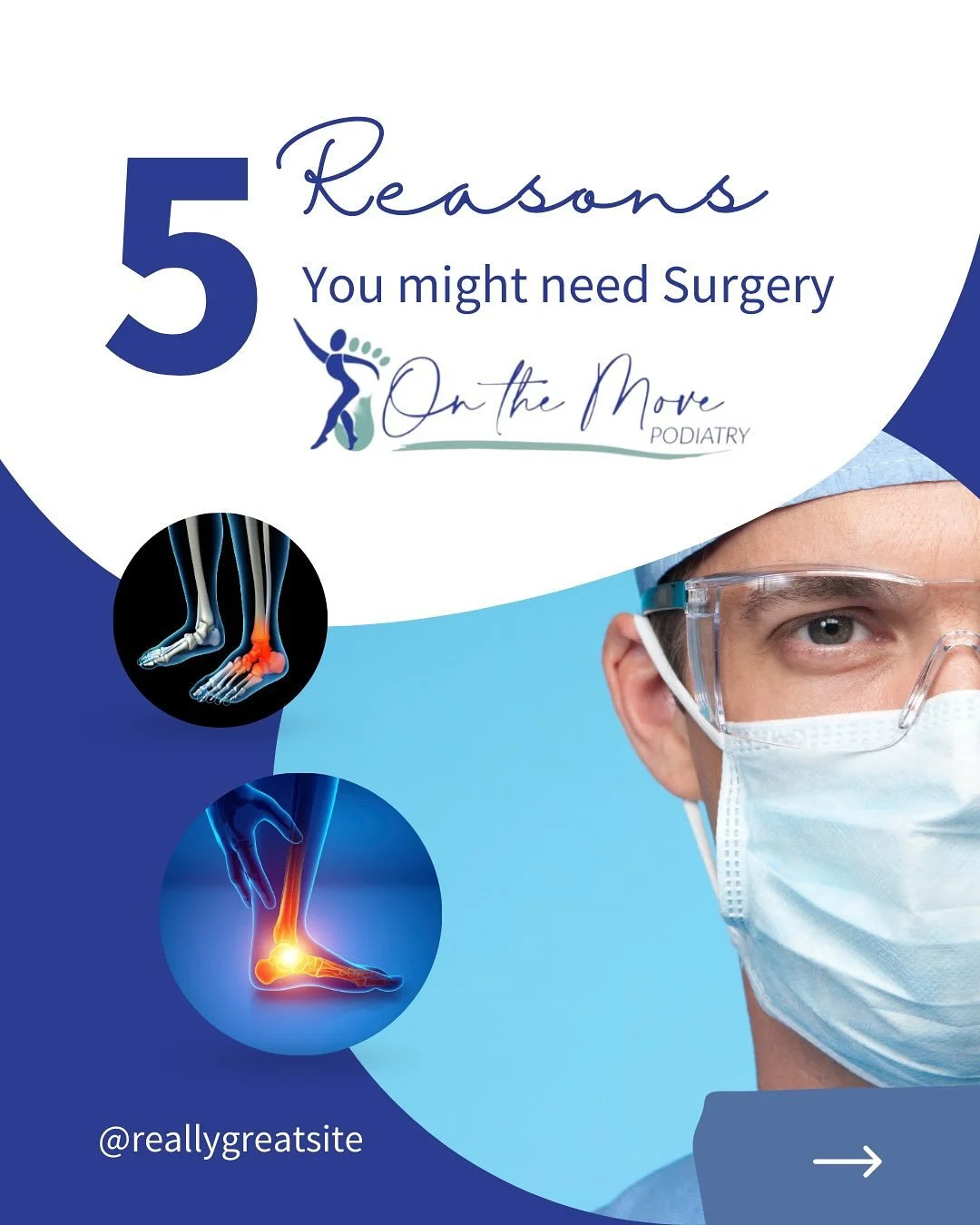 Not every foot or ankle problem requires surgery but some shouldn&rsquo;t wait.  Book appointment with our Board certified Surgeon today! #surgery #azsurgeon #footandankle #footcare #showusyourfeet #podiatry