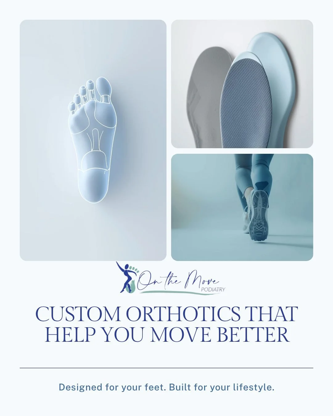Tired of foot or ankle pain? Custom orthotics can help with Flat feet, Heel pain, Arch pain, Forefoot pain, Running &amp; gym support. Book appointment today Call 602-993-2700 or https://self.schdl.com/patient/1196 walk in available #footandankle #ph