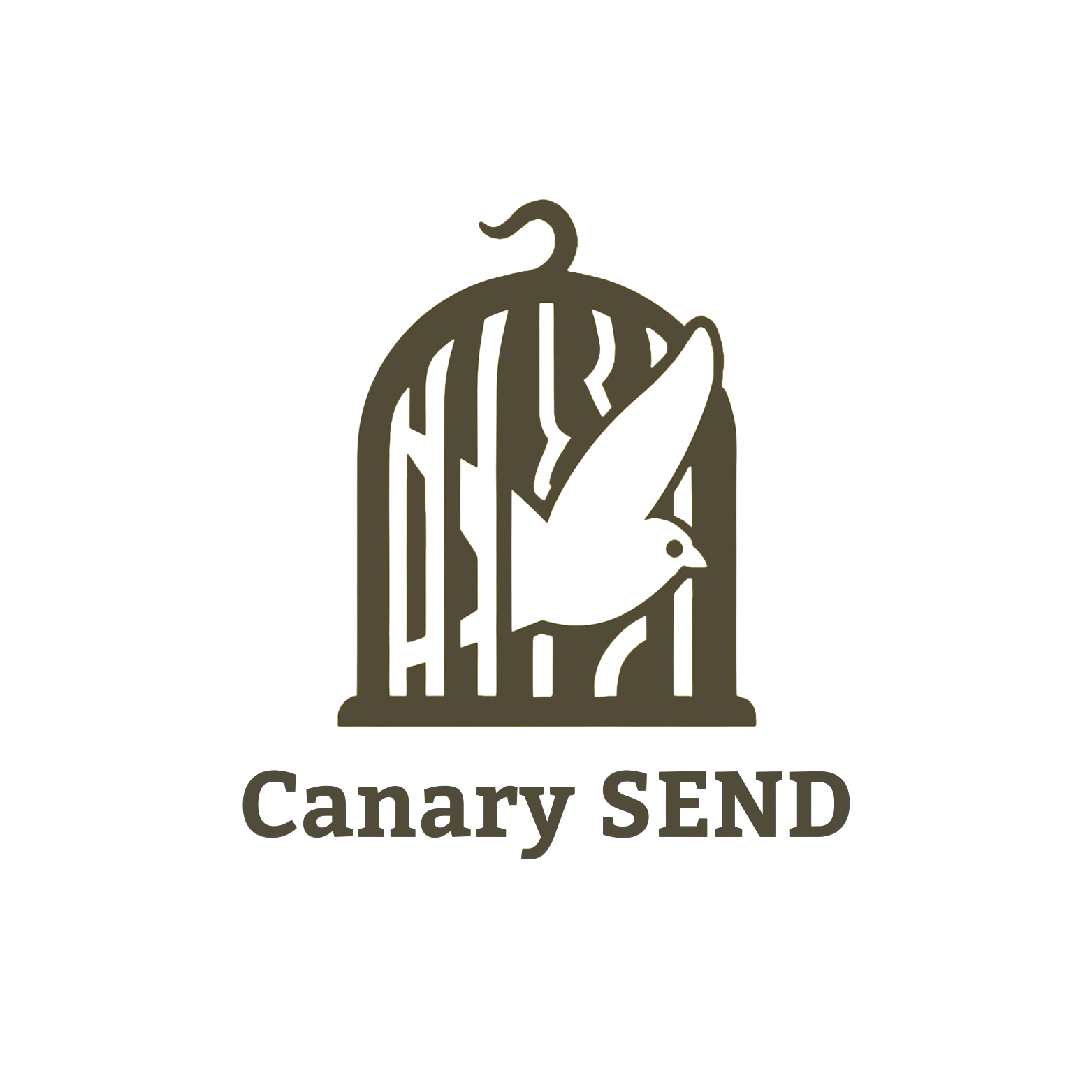 Logo for Canary SEND featuring a stylized bird in a cage with text beneath that reads "Canary SEND".