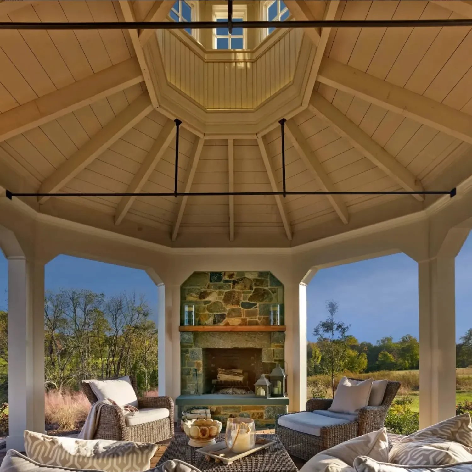 Decorative brick fireplace in Kennett Square, PA