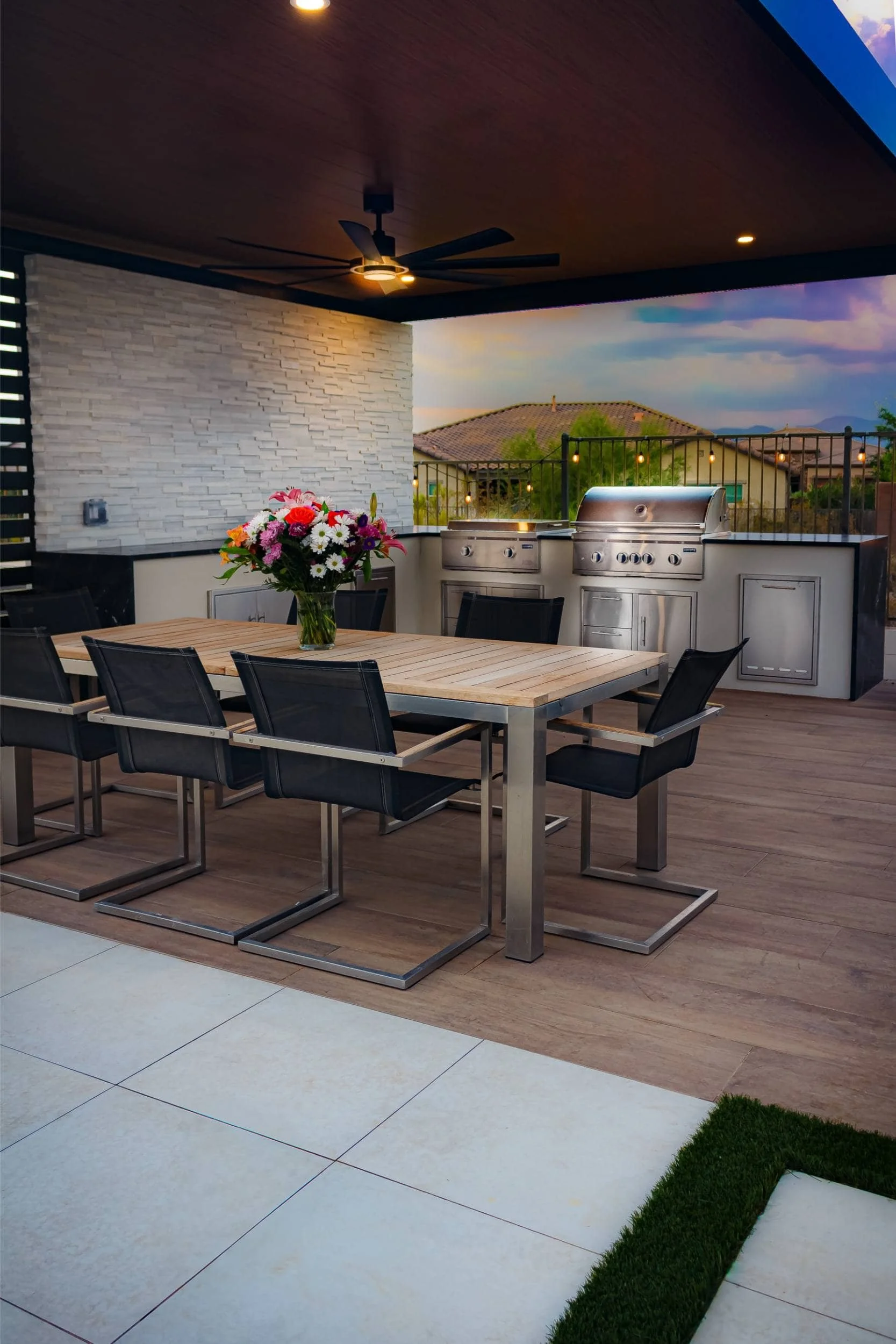 An outdoor kitchen in Scottsdale, AZ designed for gatherings and everyday outdoor living