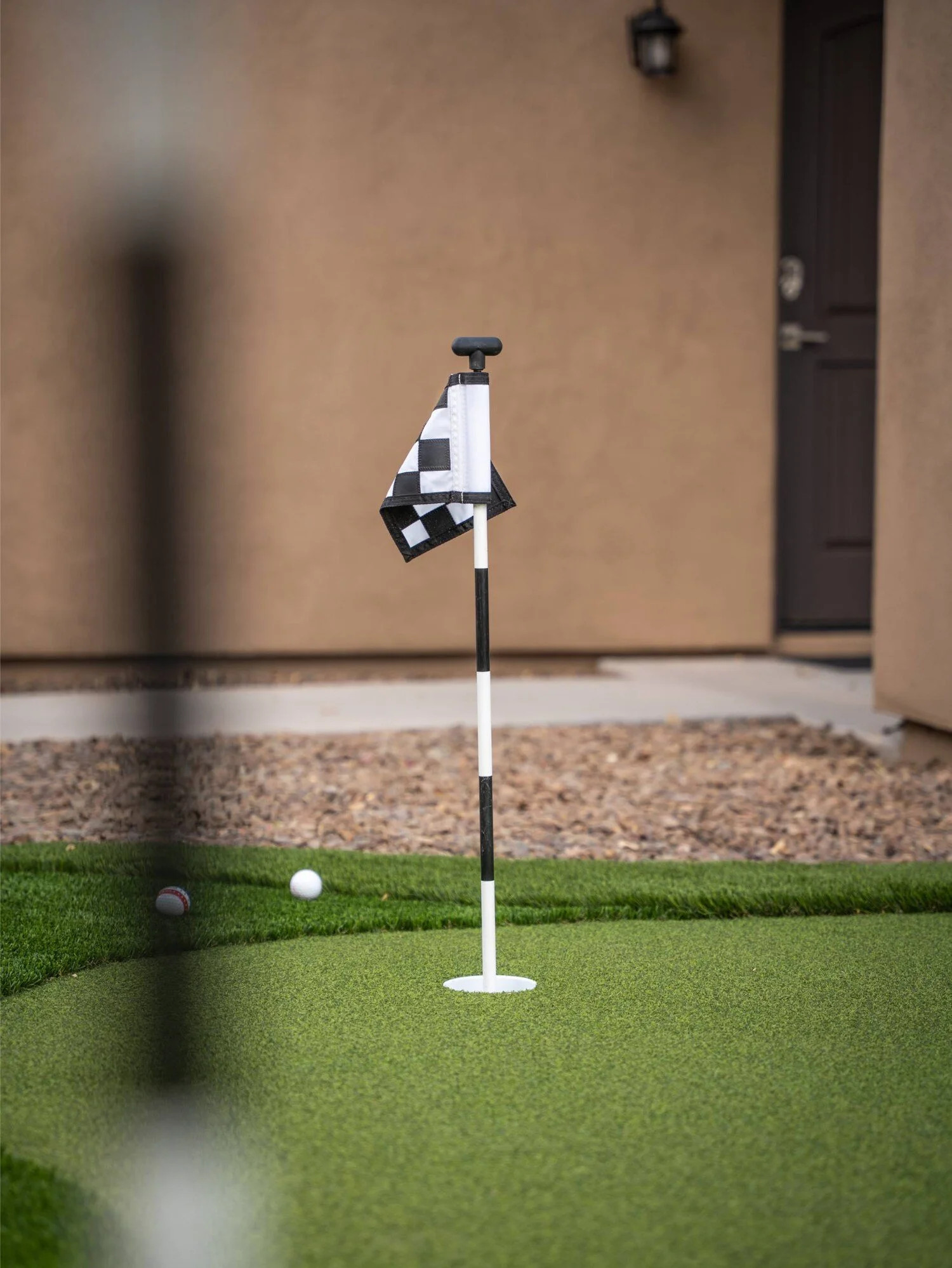 Putting green flag on artificial turf in Vistancia, AZ