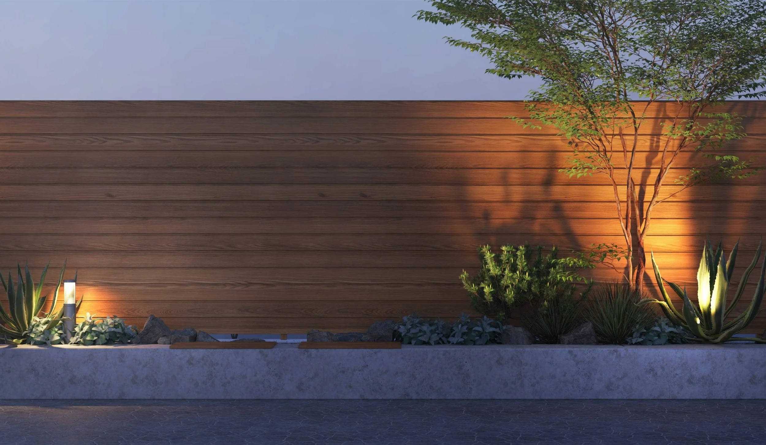 Beautiful accent outdoor lighting in Paradise Valley, AZ