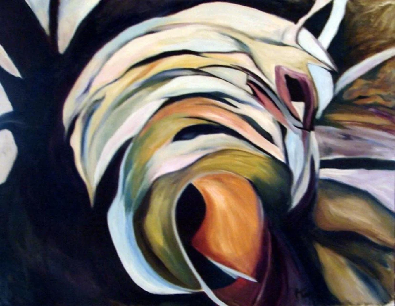 Birth Death Birth Cycle of Life, Oil on canvas on wood panel,58 x 45 inches, available for purchase.