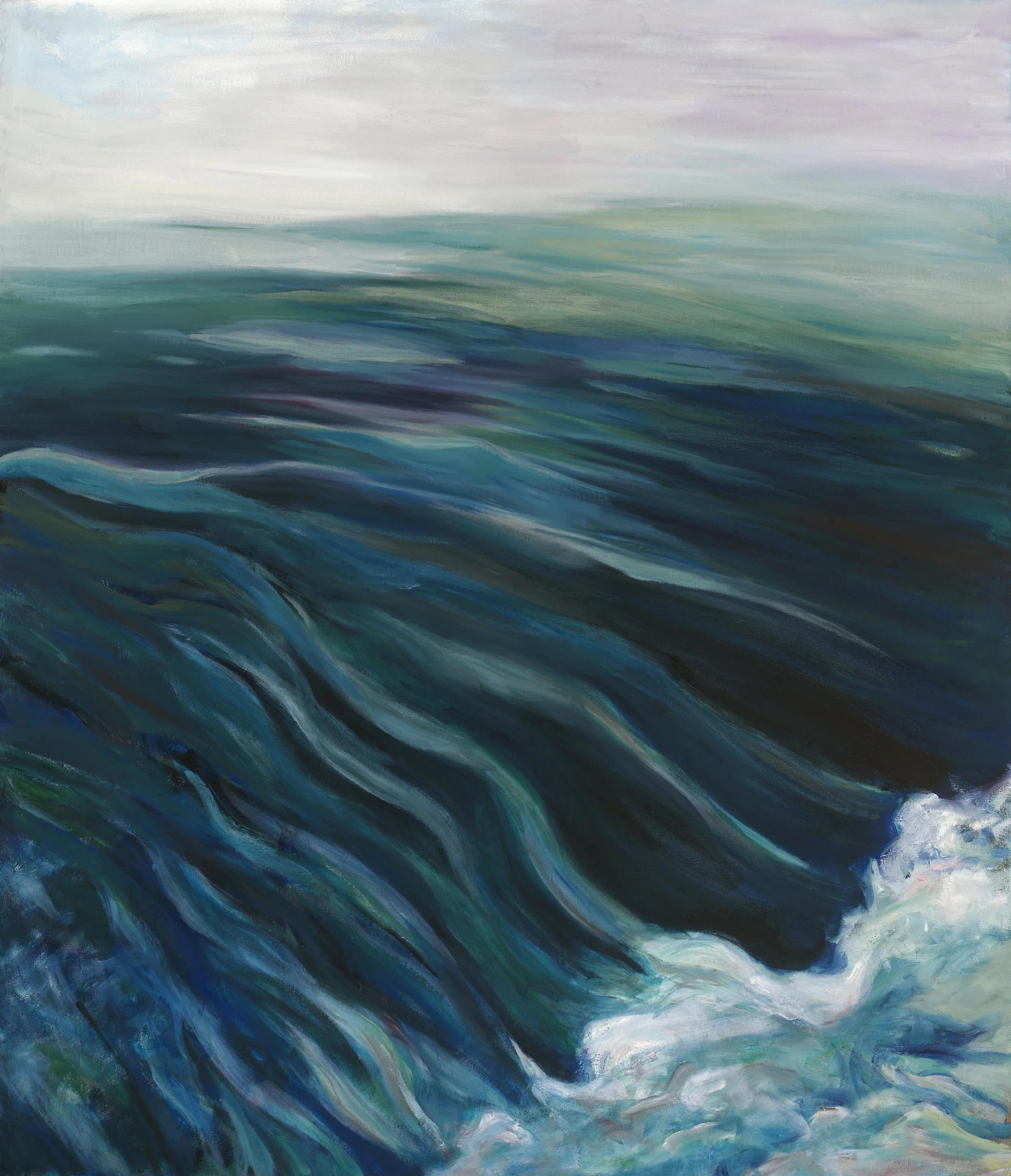 Fallen Levee, Oil on canvas, 3 feet 2 inches x 3 feet 8 inches, available for purchase.