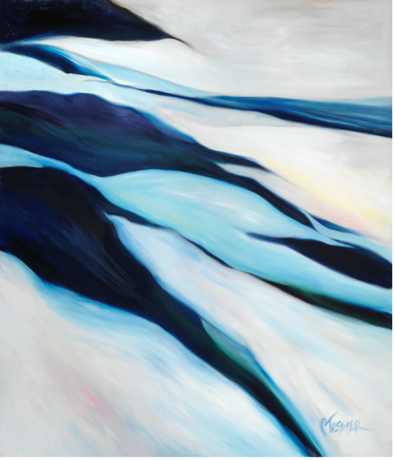 Melting Snow, Oil on canvas, 3 feet 2 inches x 3 feet 8 inches, available for purchase.
