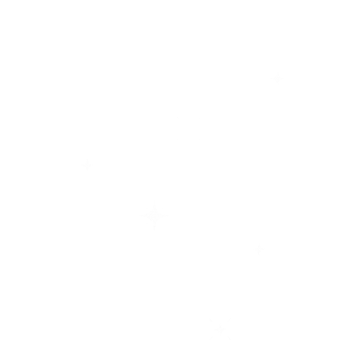 A plain light gray background with small white star-like sparkles scattered across it.