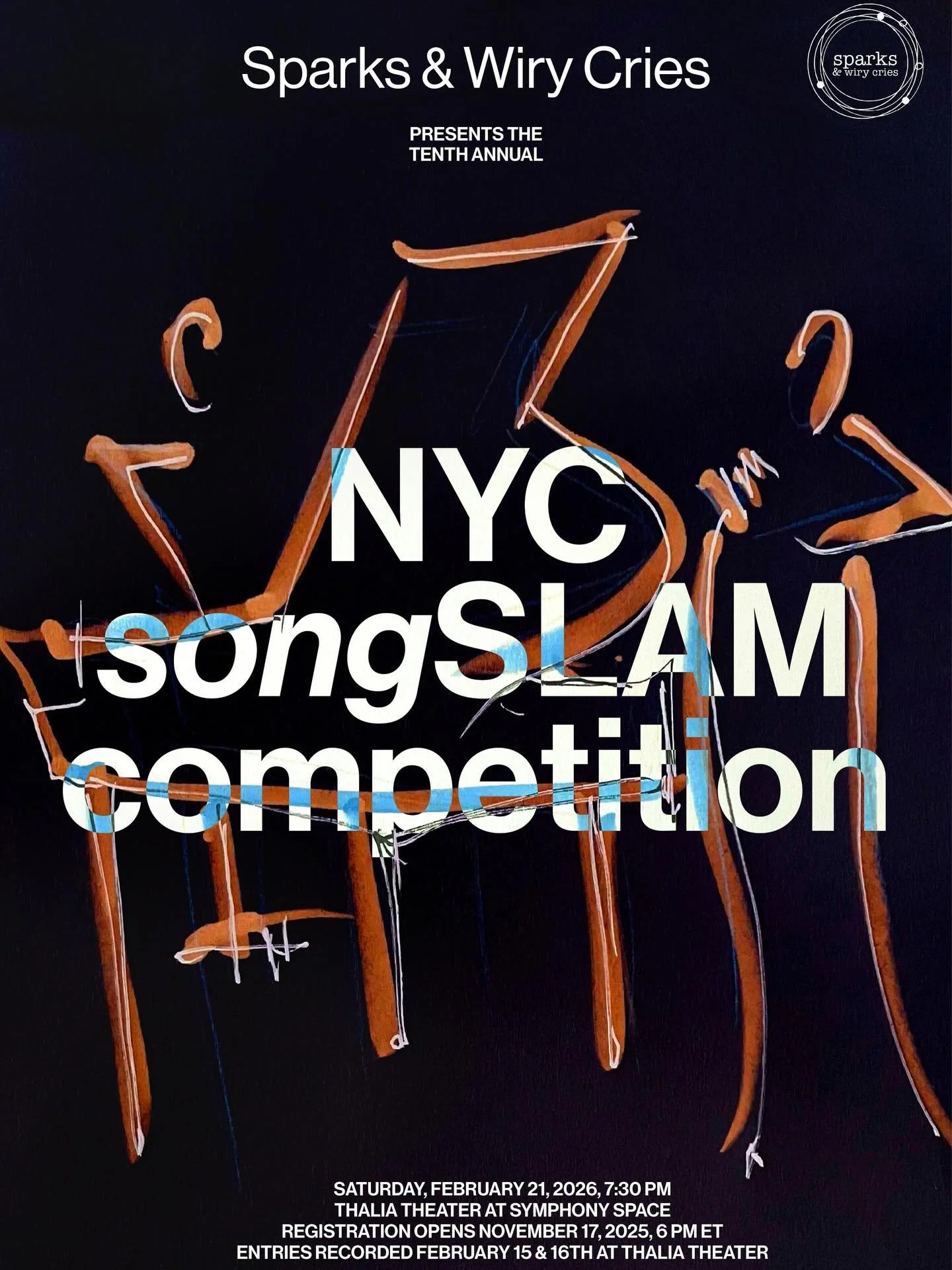 We are just ONE WEEK away from the TENTH annual NYC songSLAM! We are excited to be in Thalia Theater at the Symphony Space for this event. Grab your tickets at the link in our bio for these and all of our sparksLIVE events next week!