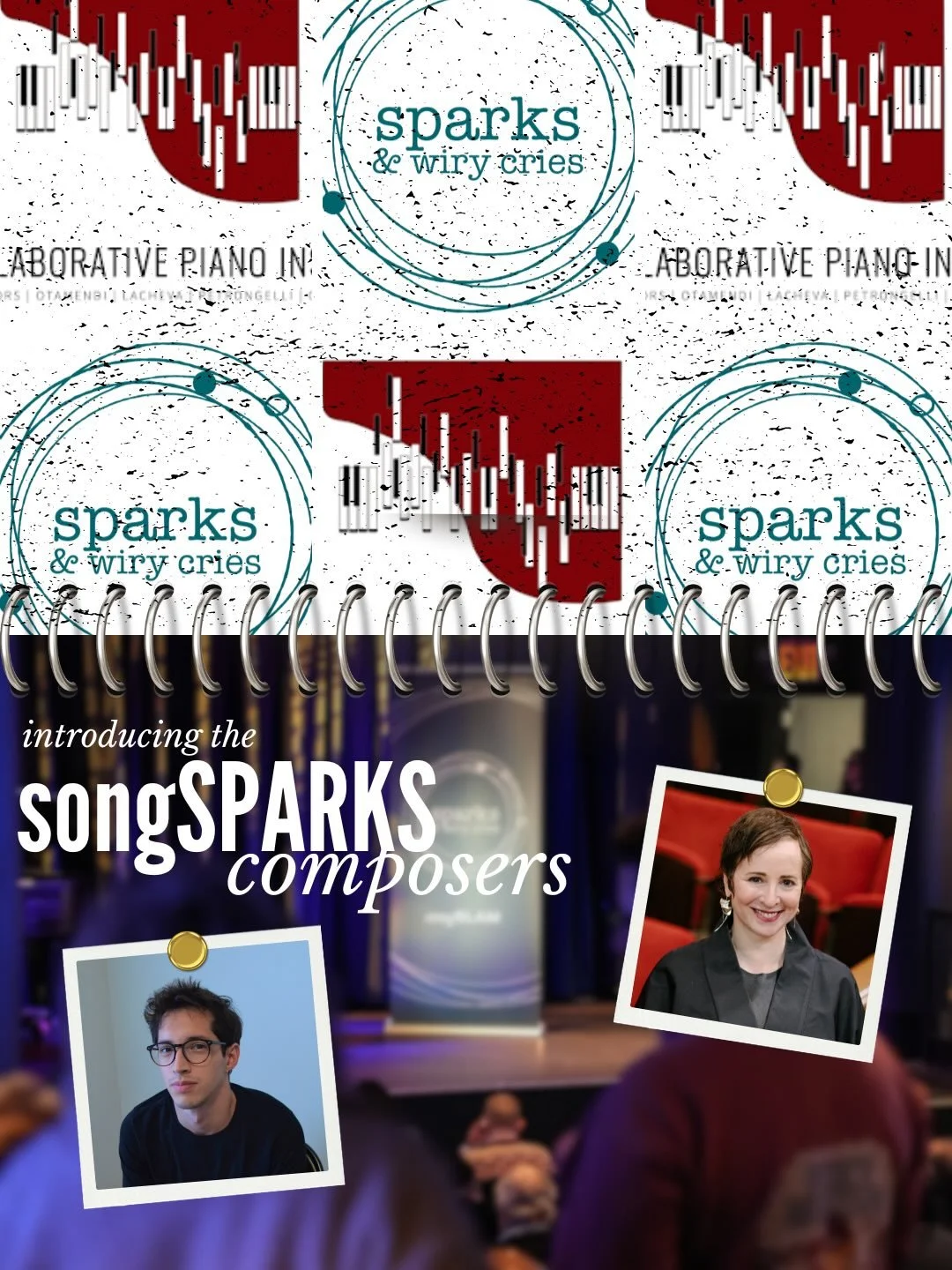 Introducing the first two composers joining us at @collaborativepianoinstitute for the inaugural songSPARKS program! 
&bull;
Rodrigo Camargo, composer and Karen Goldfeder, composer