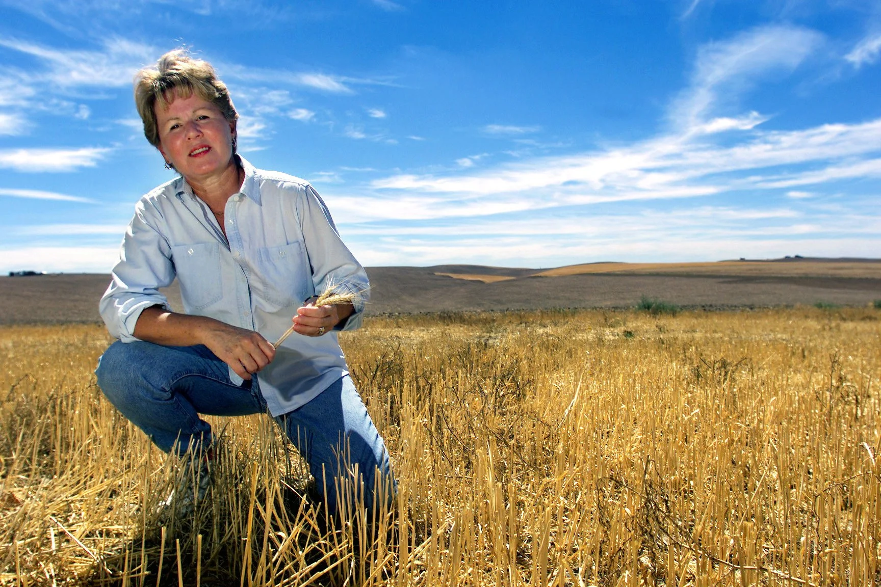 Kahlotus dry-land wheat farmer Anne Moore uses the Snake River to barge her grain to the market. Breaching the dam would increase the price of shipping her grain.