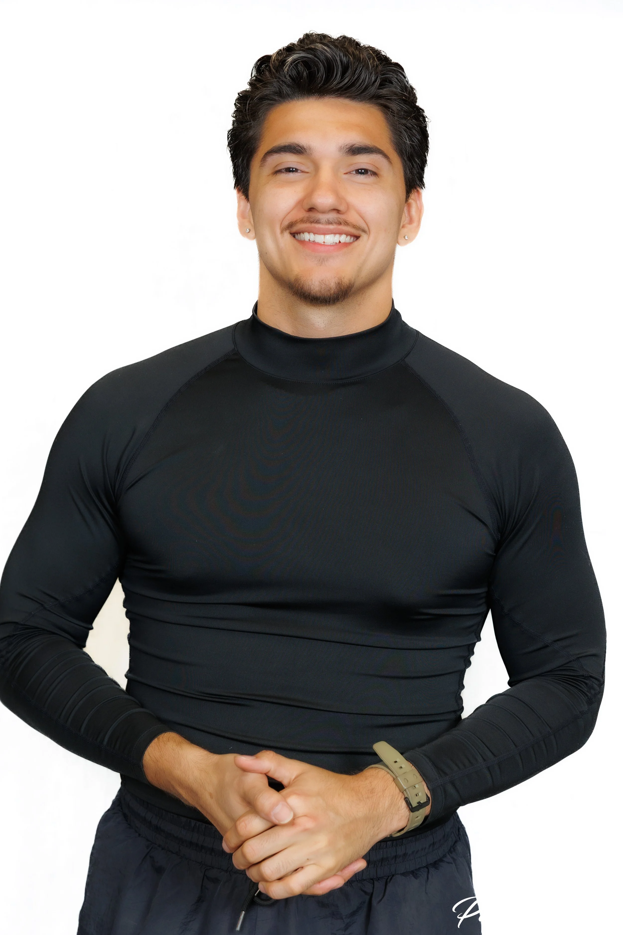 Head shot with white background shot at studio