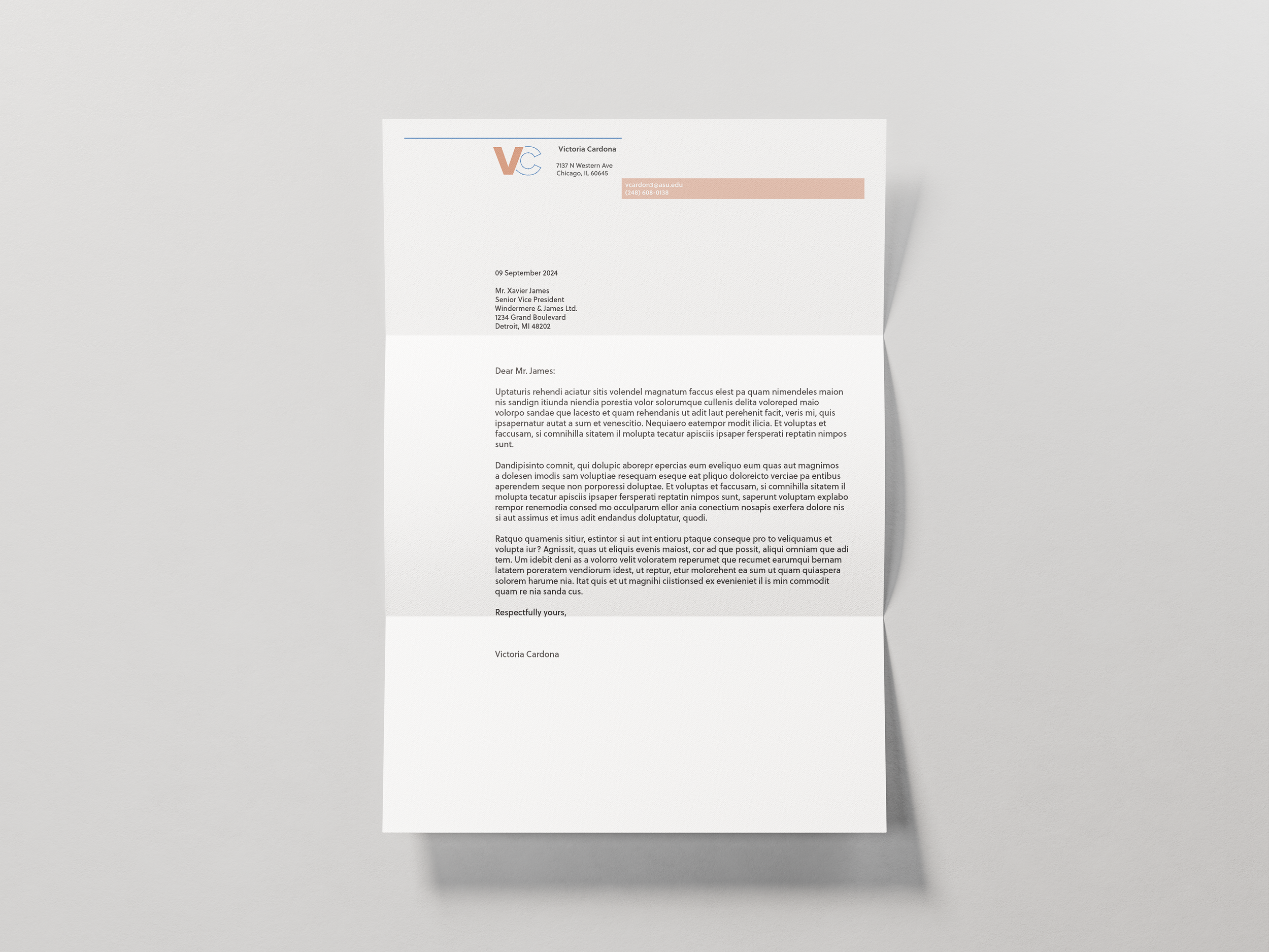 Business System - Letter Head Mockup