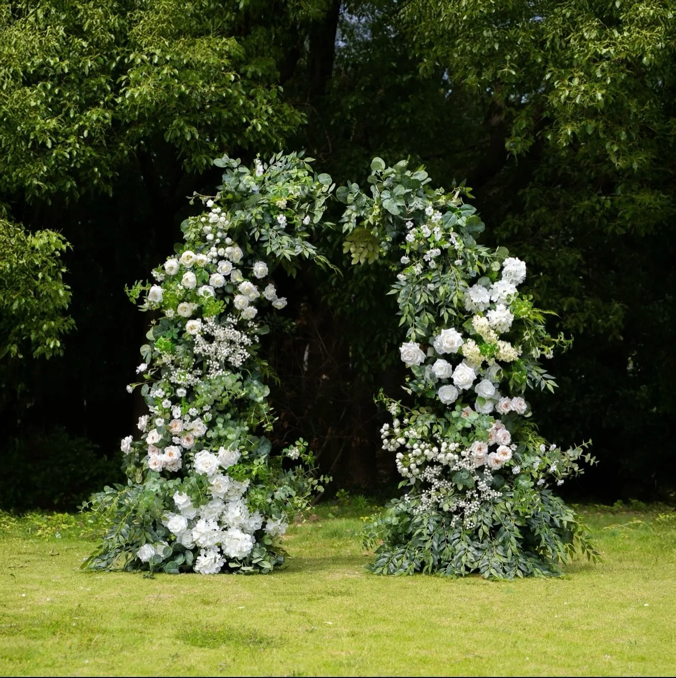 🤍🌿 Introducing the newest addition to our floral collection 🤍🌿 

GRATITUDE: Our white and green floral arch&mdash;timeless, romantic, and perfect for saying &ldquo;I do.&rdquo; This stunning backdrop was made for brides walking into forever who w