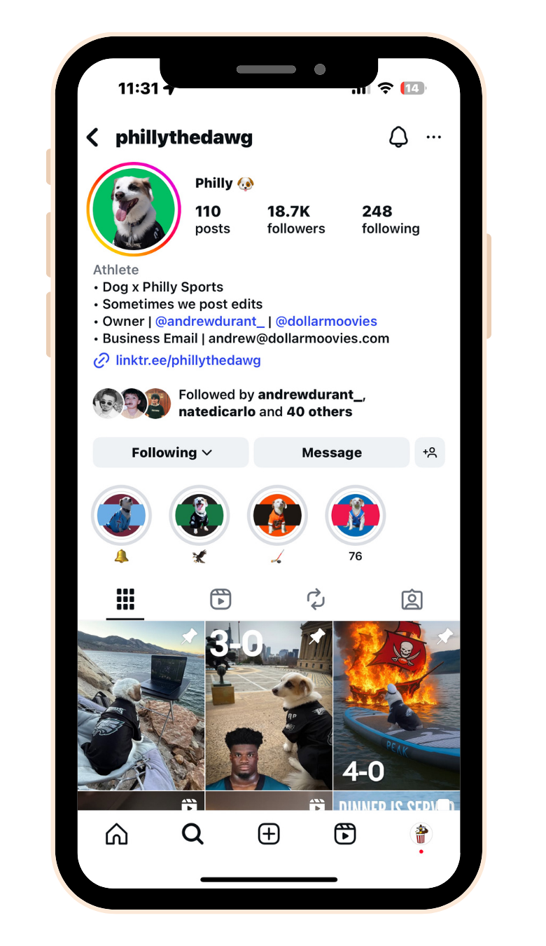 Phillythedawg Instagram Page