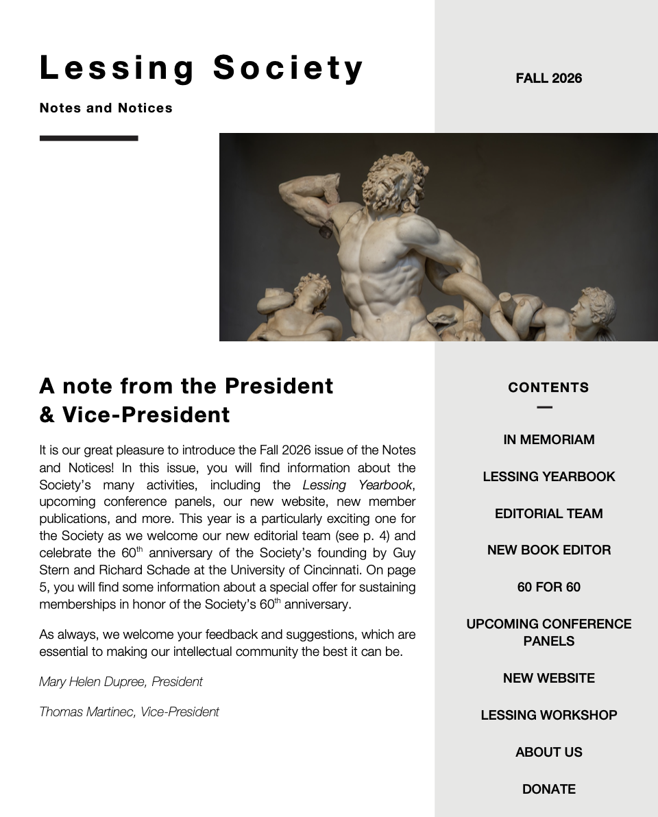 Notes and Notices, Fall 2026