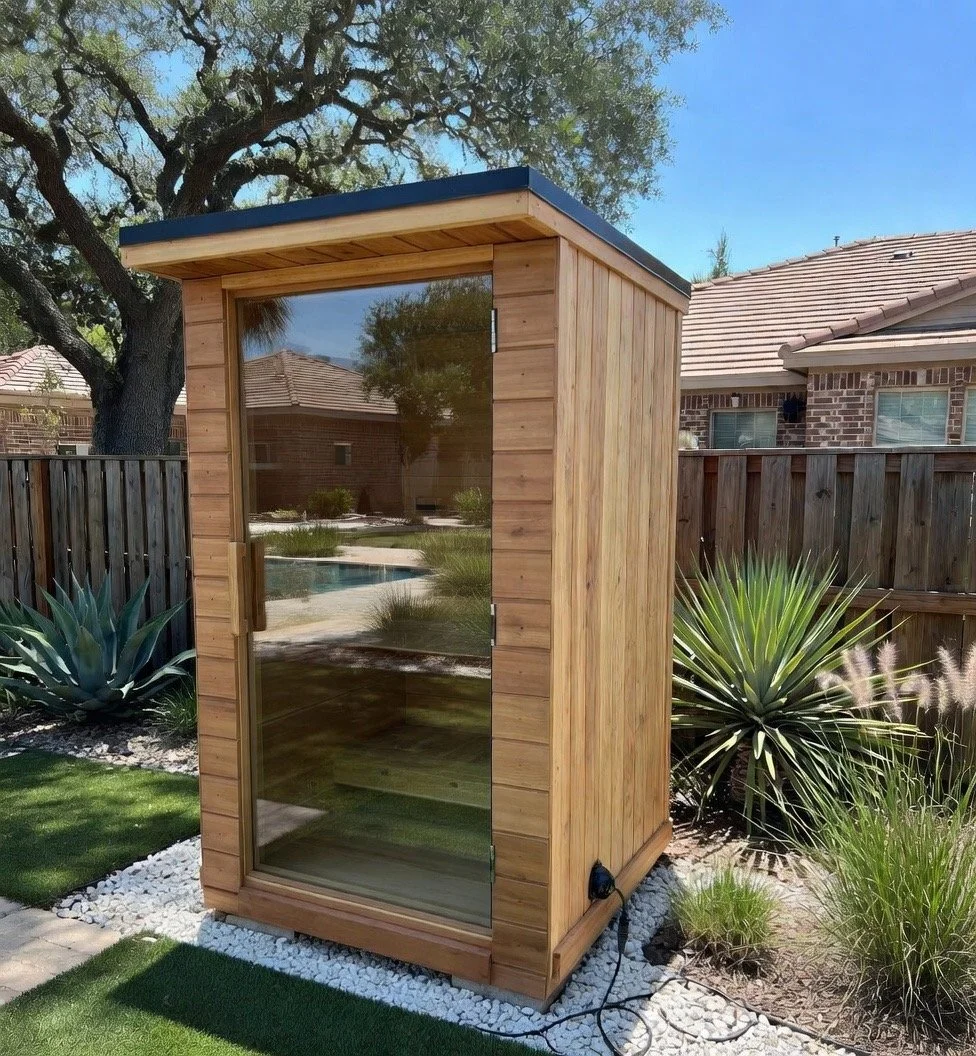outdoor cedar sauna custom