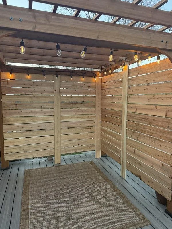 pergola with privacy shade