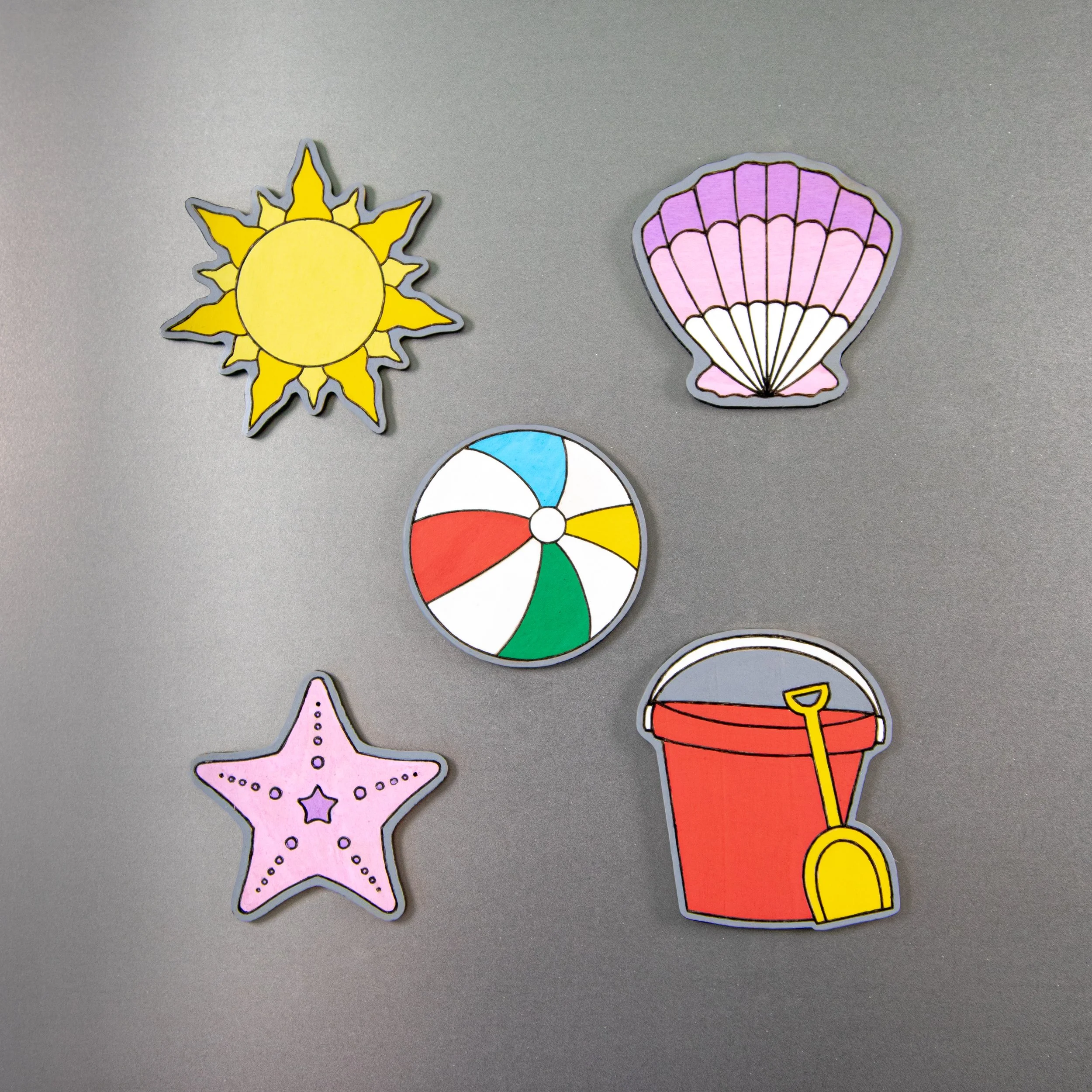 Beach Fridge Magnet Set