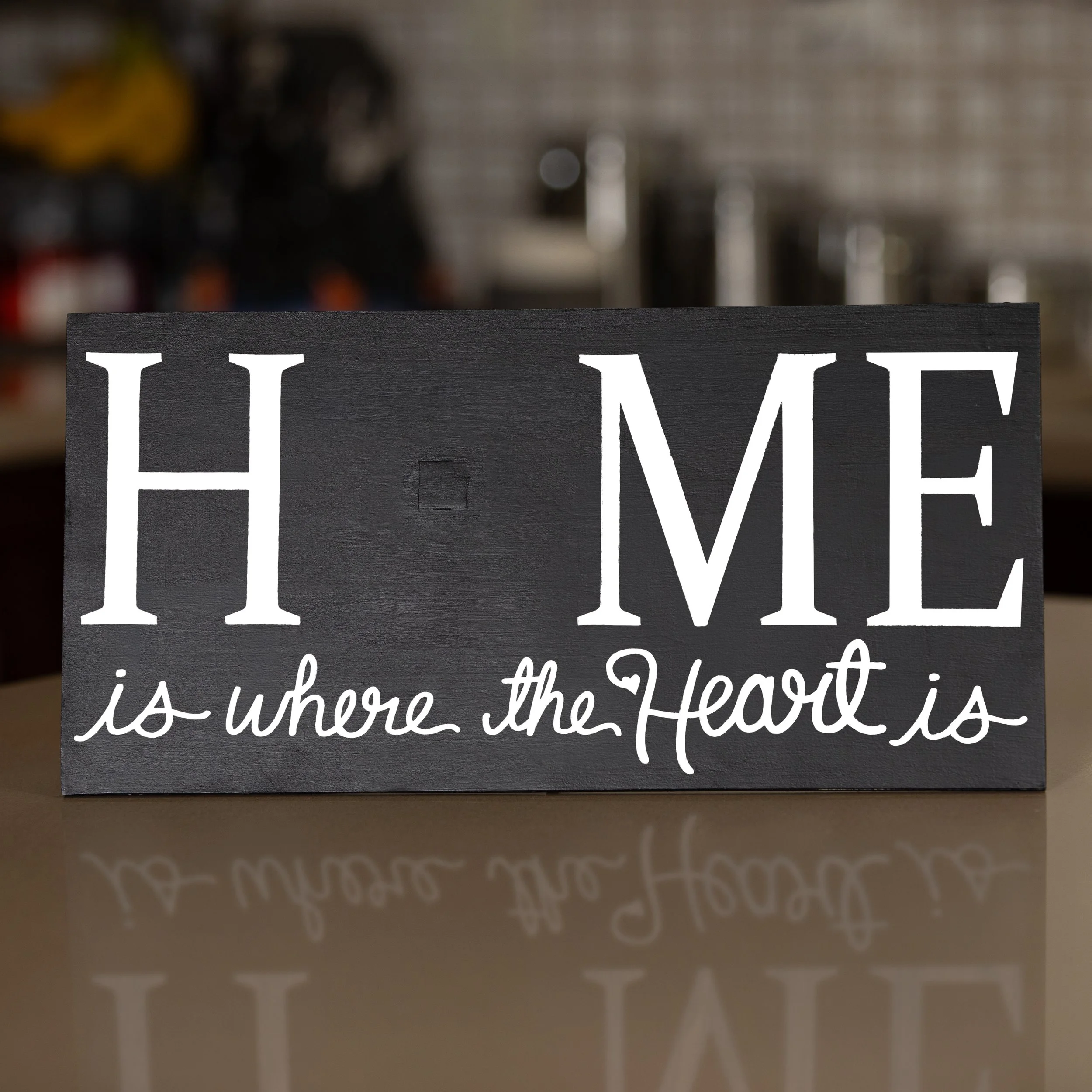 Home is where the Heart is Sign with Stand