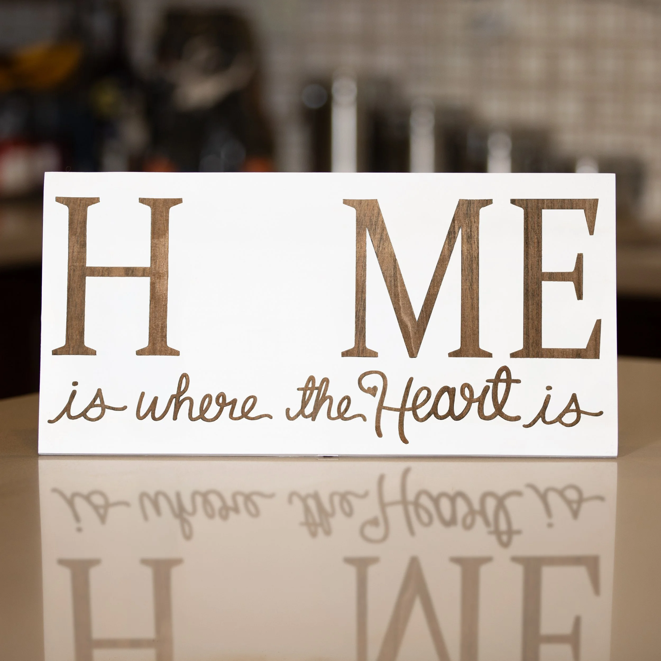 Home is where the Heart is Sign with Stand