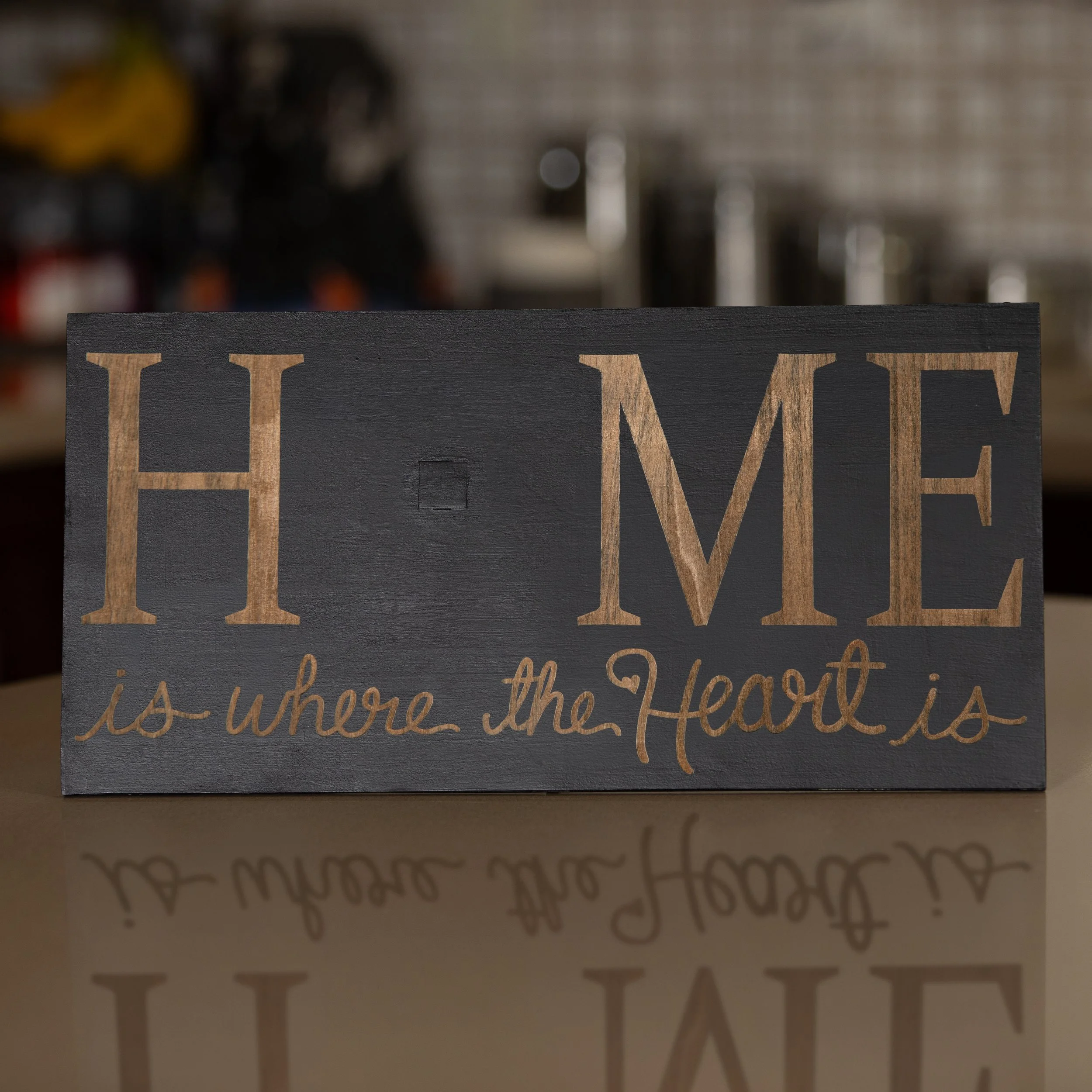 Home is where the Heart is Sign with Stand