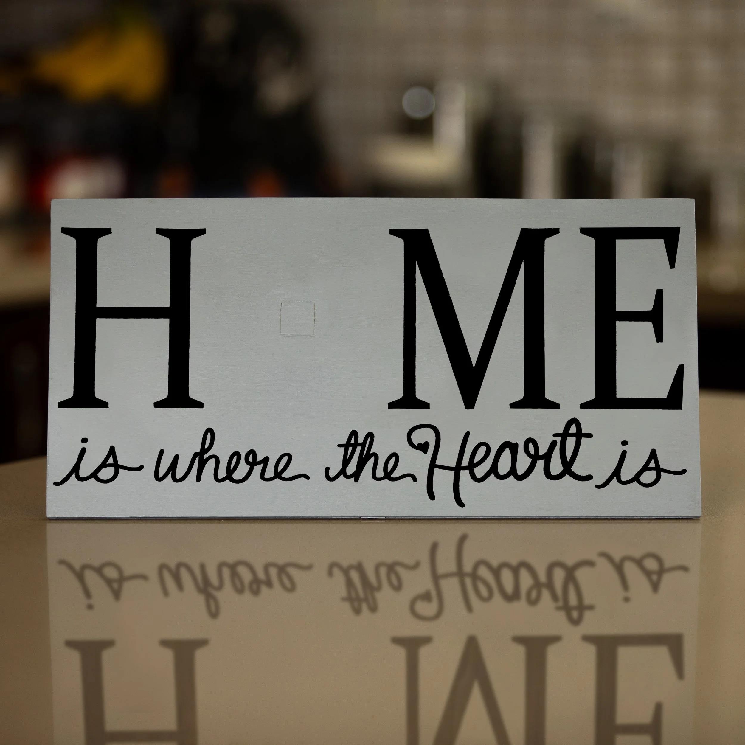 Home is where the Heart is Sign with Stand