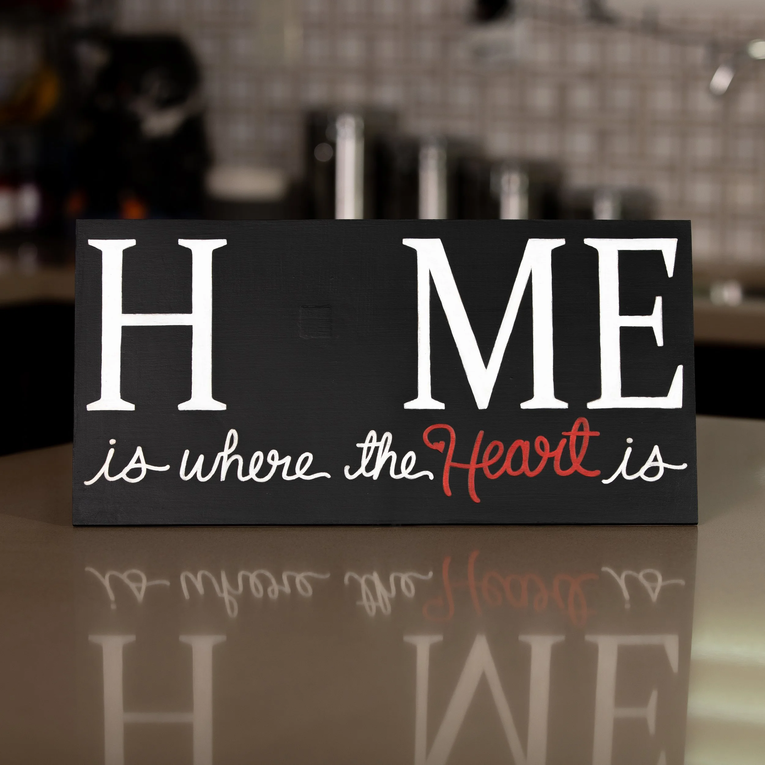 Home is where the Heart is Sign with Stand