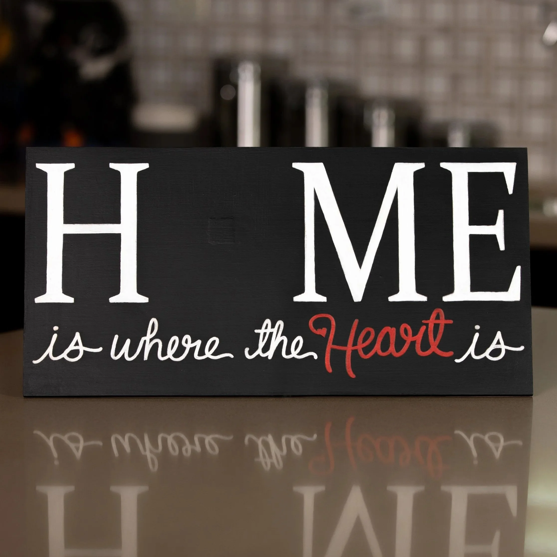 Home is where the Heart is Sign with Stand