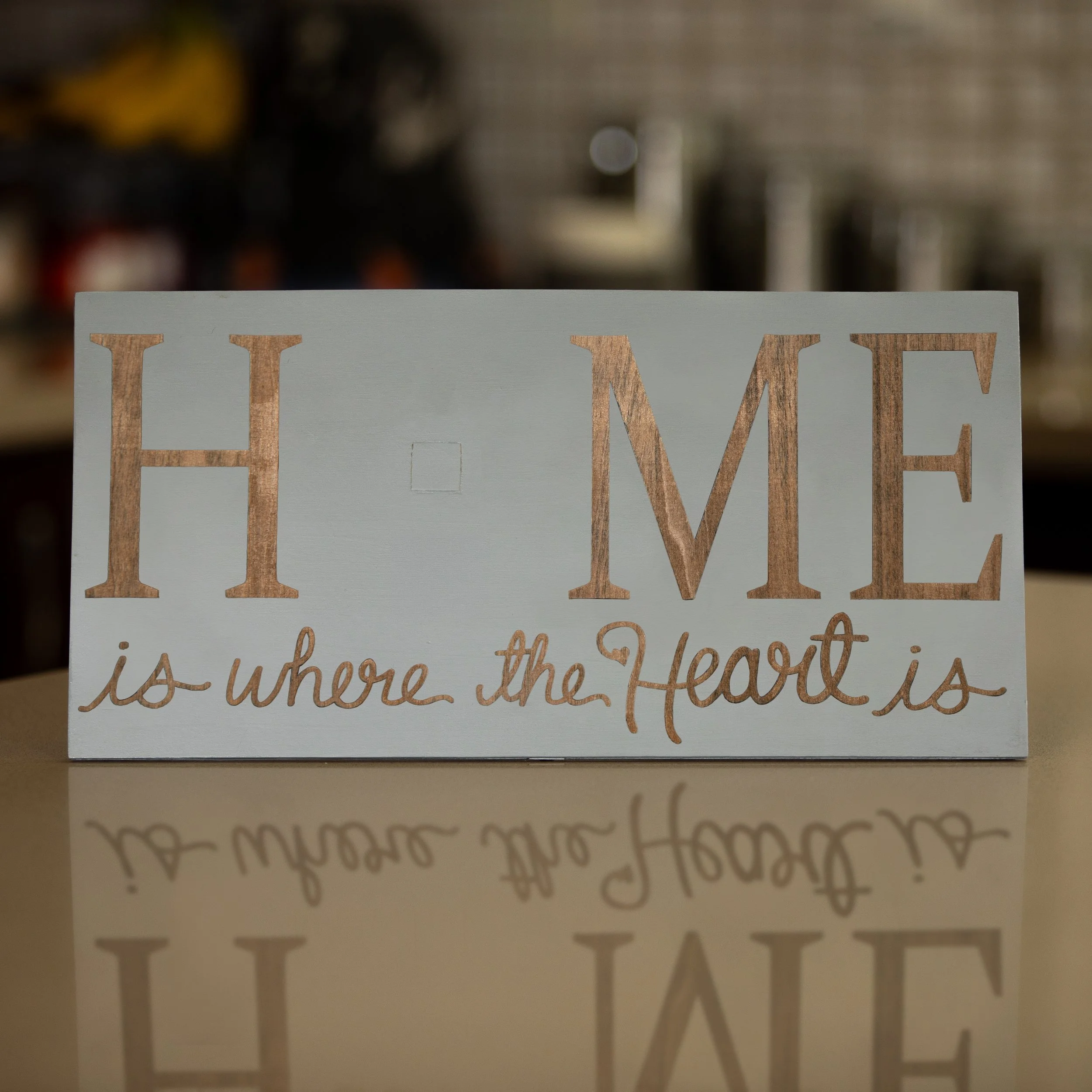 Home is where the Heart is Sign with Stand