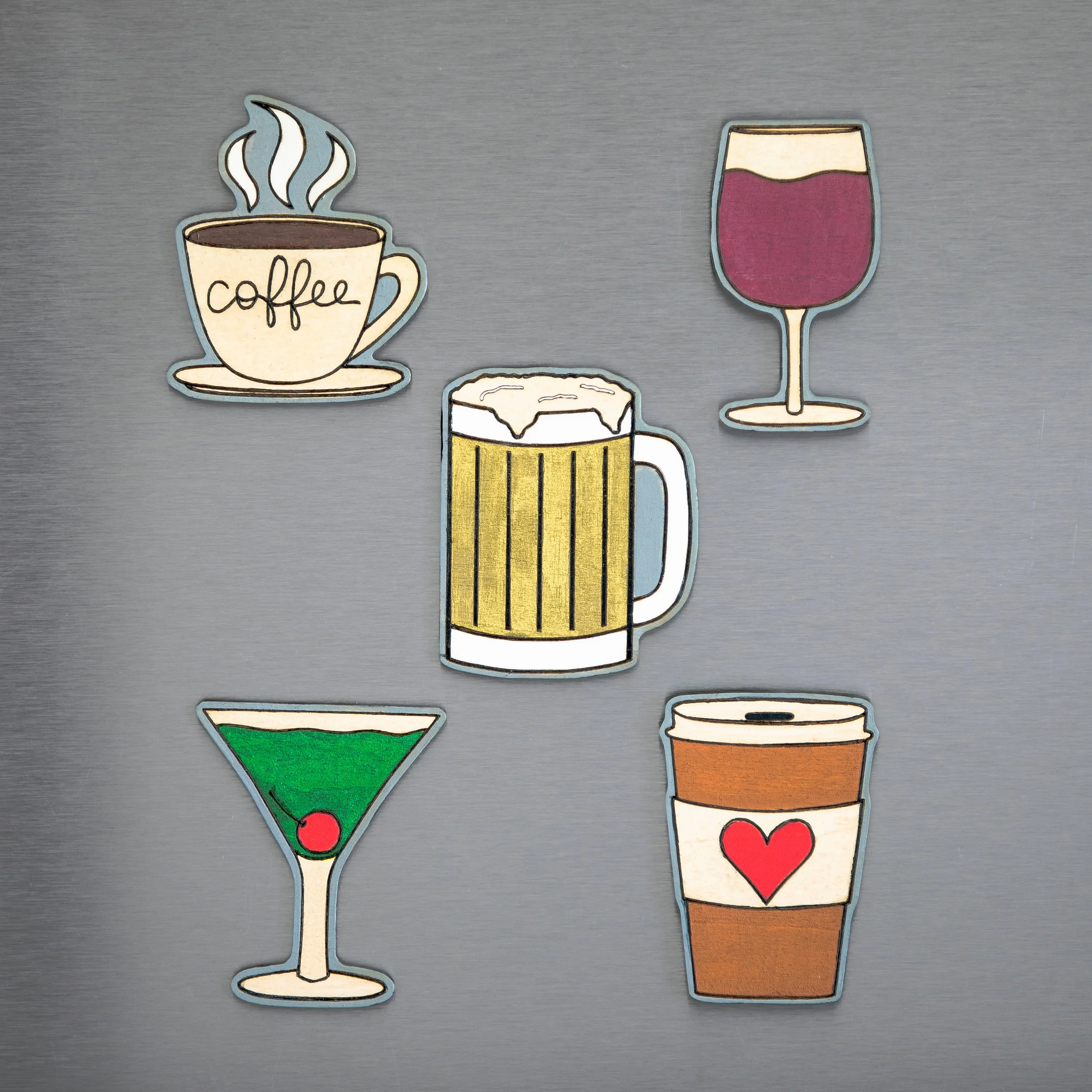 Beverage Fridge Magnet Set