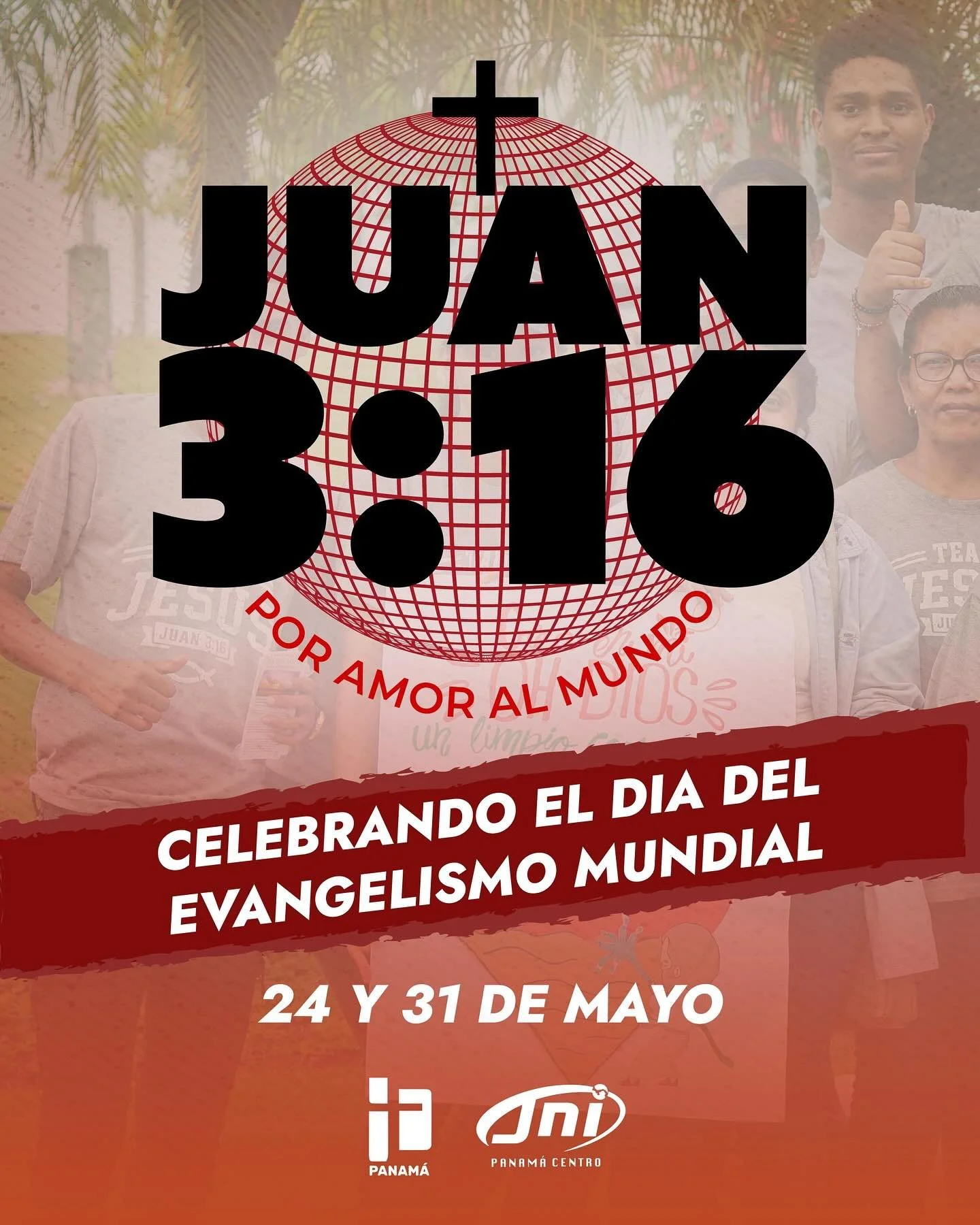 &iexcl;Este s&aacute;bado 24 y 31 de mayo &uacute;nete a la celebraci&oacute;n del D&iacute;a Internacional del Evangelismo Mundial!
La JNI y el equipo de evangelismo te invitan a ser parte de esta gran jornada con actividades especiales en las difer