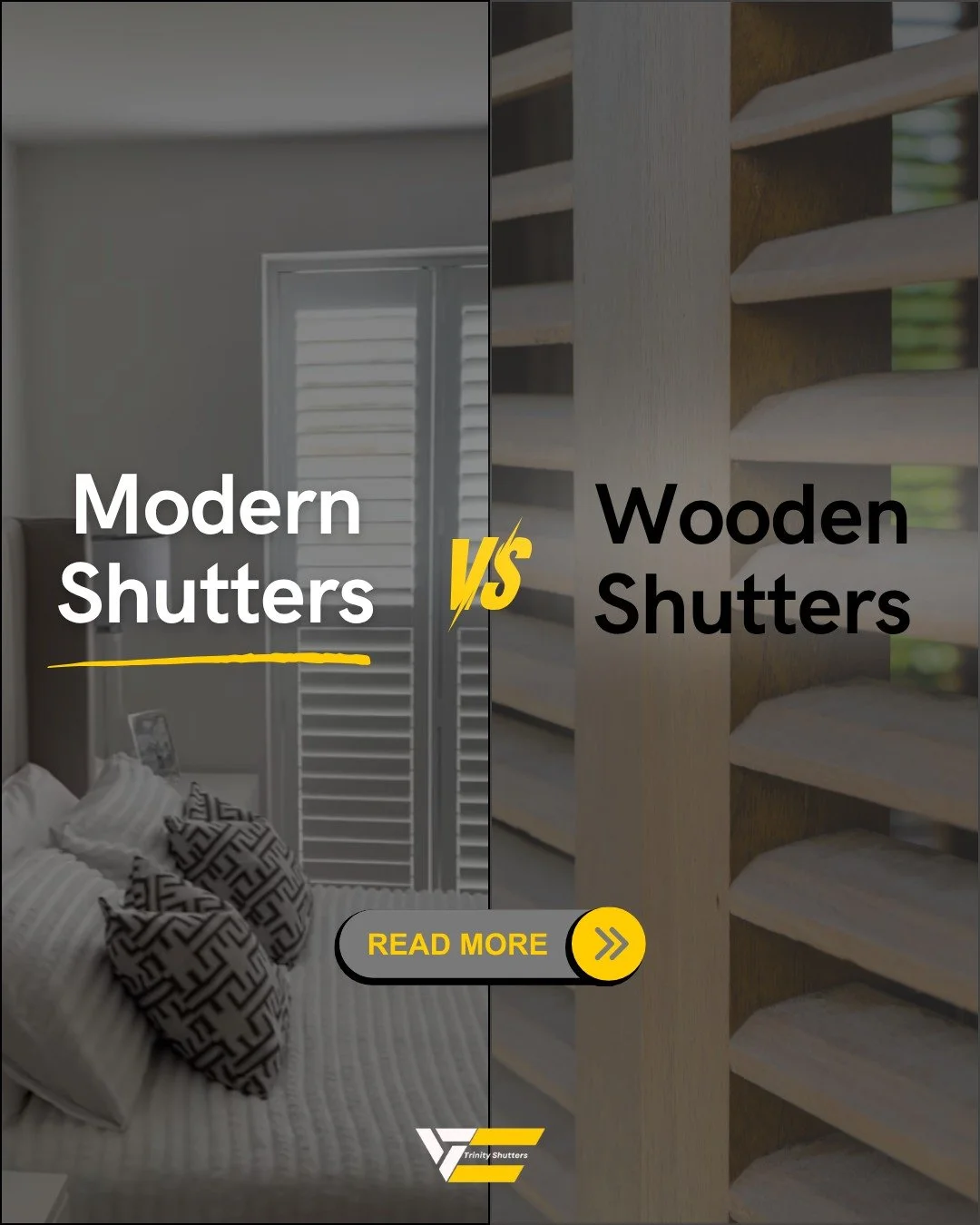 Modern Shutters vs Wooden Shutters.🪟

If you are choosing shutters for your home, it is worth considering how they will perform over time. Modern shutters are designed for everyday living, offering durability, stability and a finish that stays consi