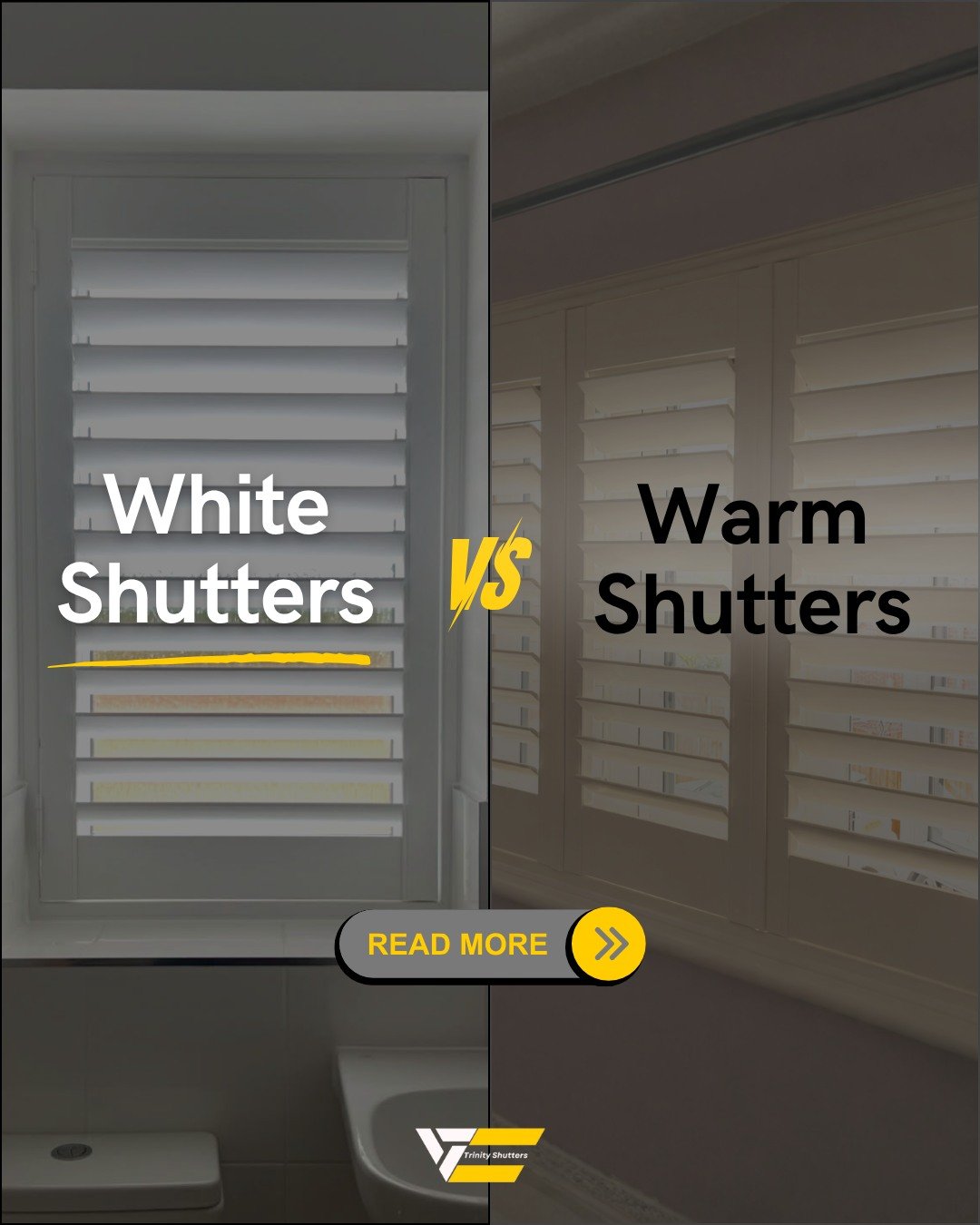 White or warm tones. It all comes down to the feel you want to create in your home.🪟

White shutters keep things clean, bright and modern. They open up the space and work effortlessly with minimalist and contemporary interiors.

Warmer tones bring d