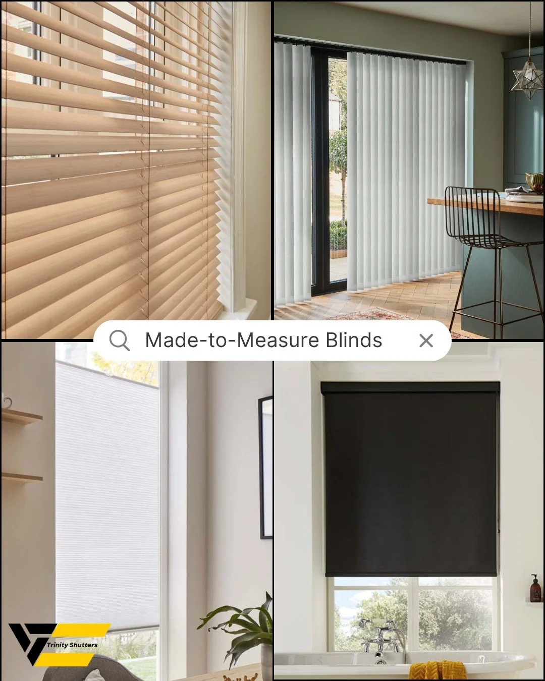 Made-to-measure blinds, designed to suit how you live and work ✨

From Venetian, roller, vertical, and pleated blinds, each option offers a different balance of light control, privacy, and finish. The right choice doesn&rsquo;t just fit your windows,