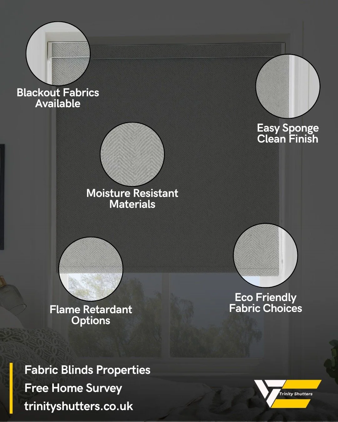 Modern blinds are about more than just appearance.

From blackout options for improved privacy and light control, to moisture resistant fabrics suited to kitchens and bathrooms, every detail is designed with practicality in mind.

Elevate your home, 
