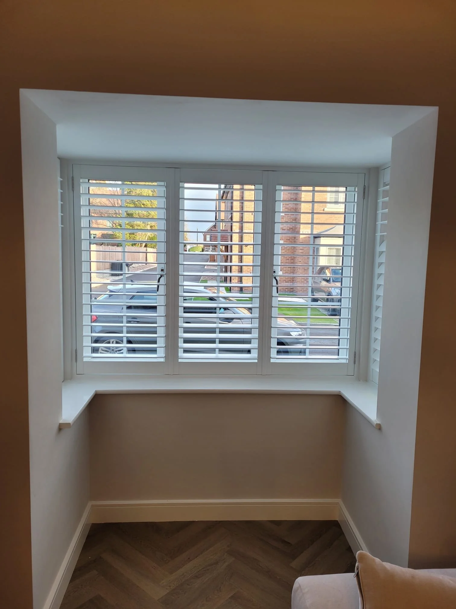 custom bay window shutters in Bromsgrove, Worcestershire