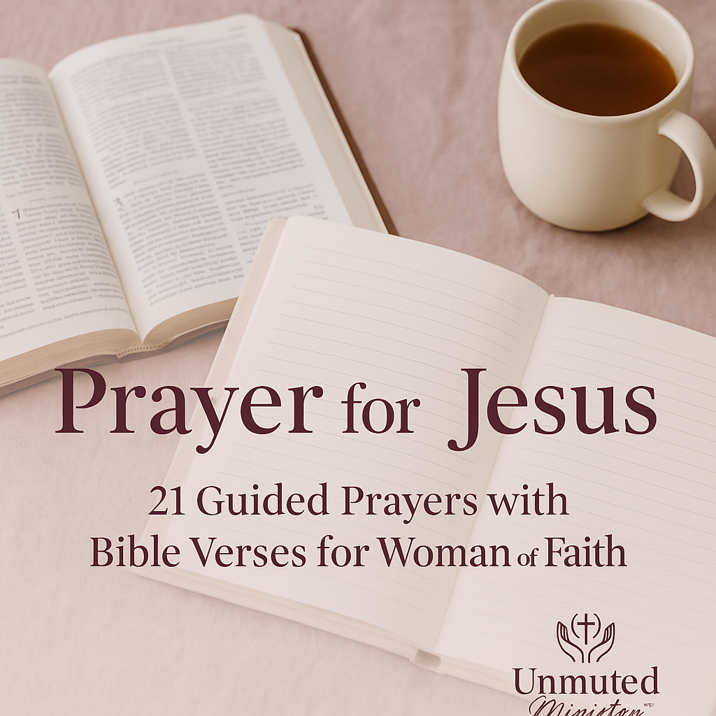 Prayer for Jesus: 21 Guided Prayers with Bible Verses for the Woman of Faith is a beautifully designed devotional and journaling tool created to strengthen your prayer life. Each page features a short heartfelt prayer, a powerful scripture, and space