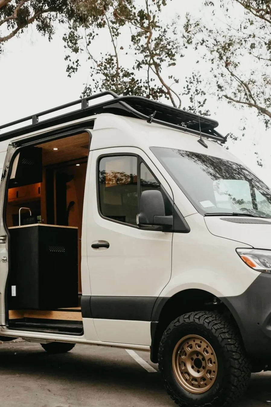 Sprinter van roof rack installed by The Good Van Supply Co