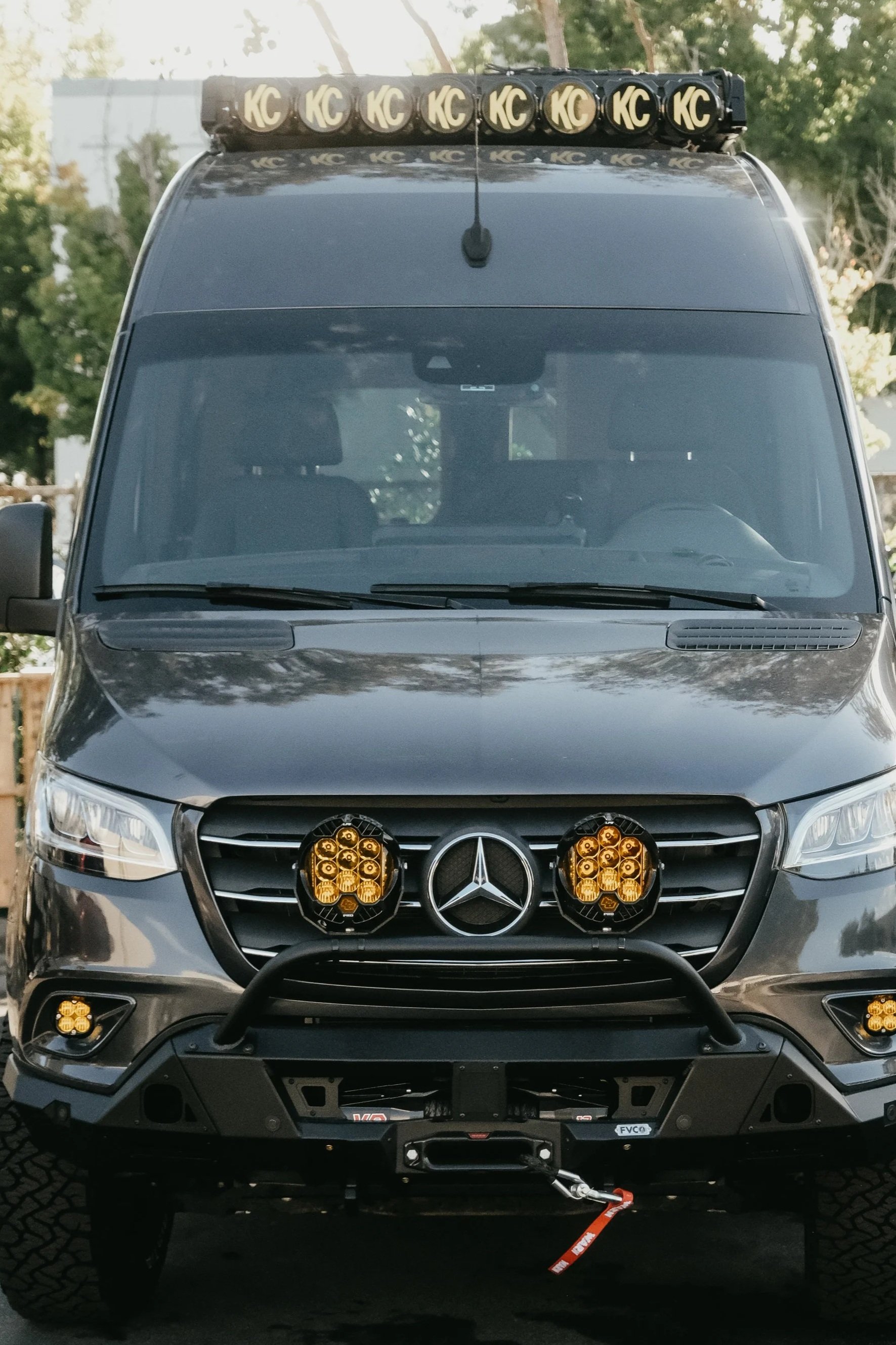 Sprinter van light bar installed by The Good Van Supply Co