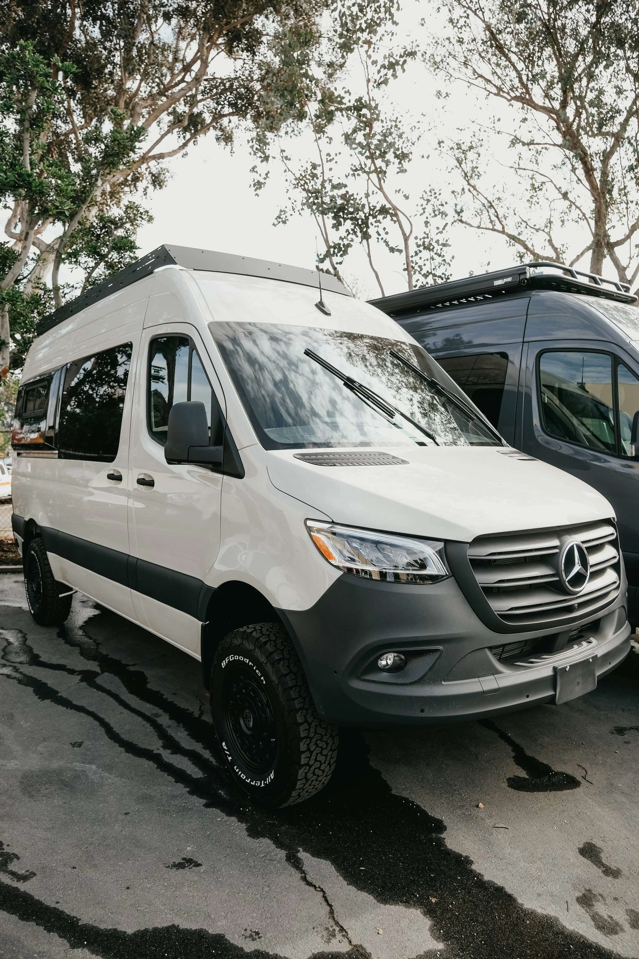 Mercedes sprinter van with a lift kit