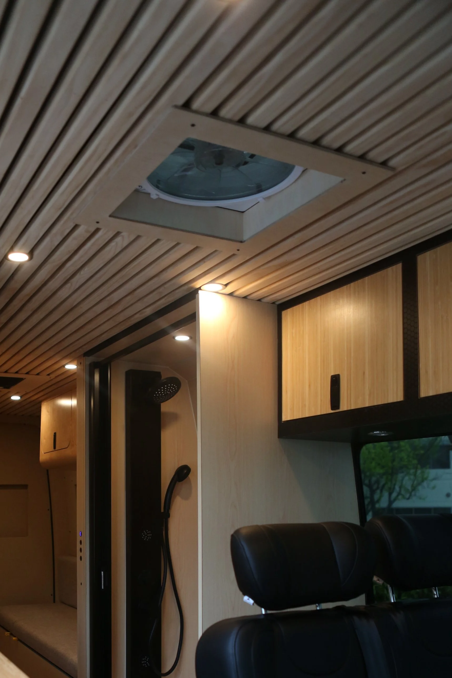 Maxx air fan sprinter van install by The Good Van Supply Co
