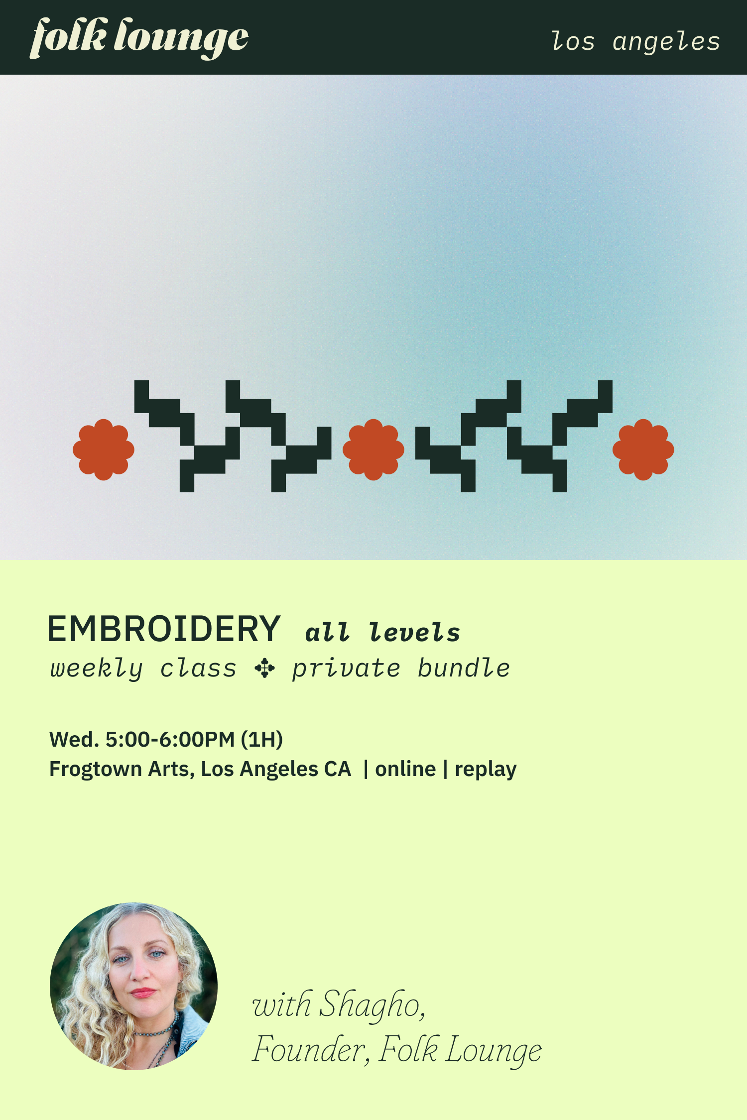 Hand Embroidery Private Class Level 0 ✥ Private Bundle