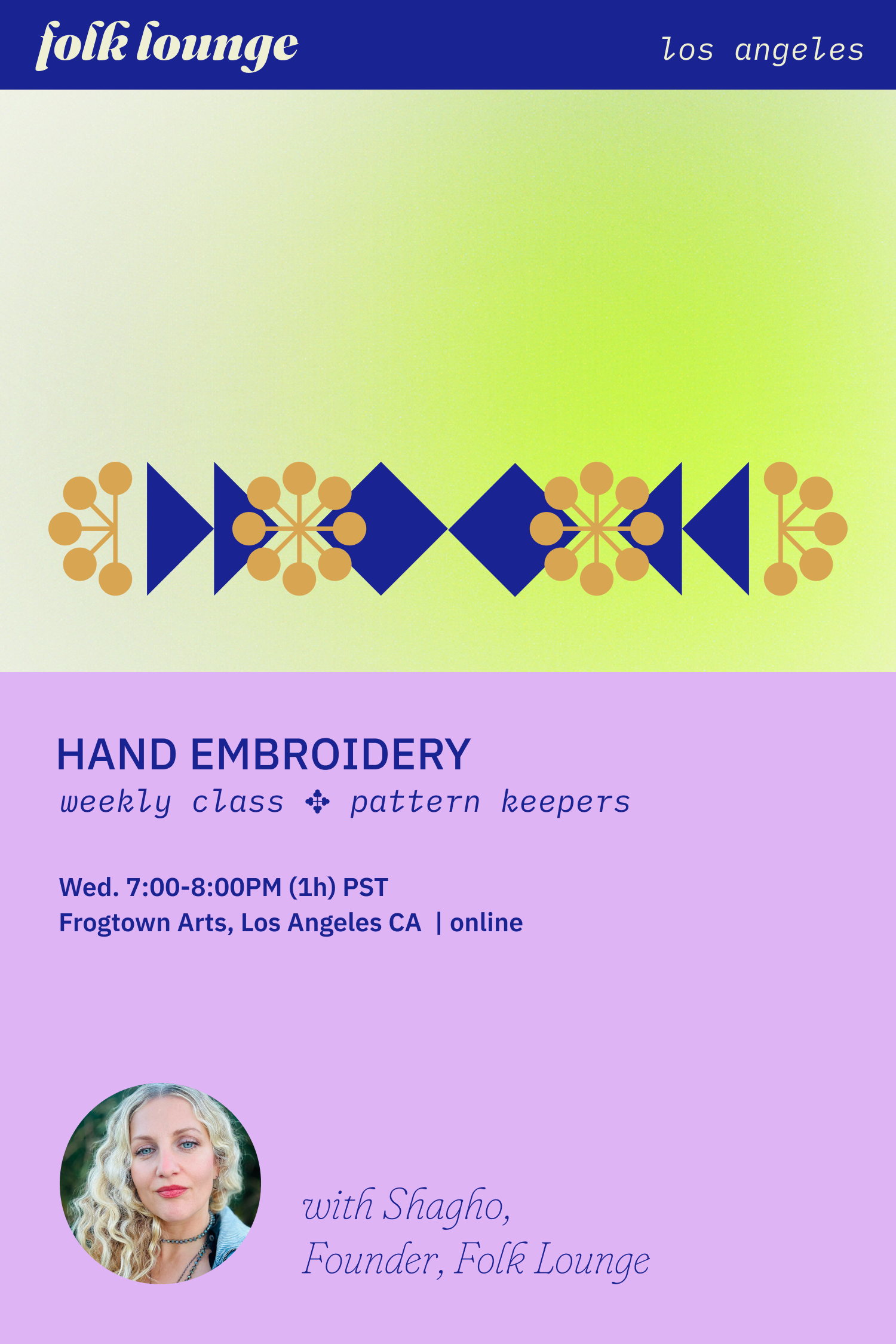 Hand Embroidery, Group Class ✥ Pattern Keepers