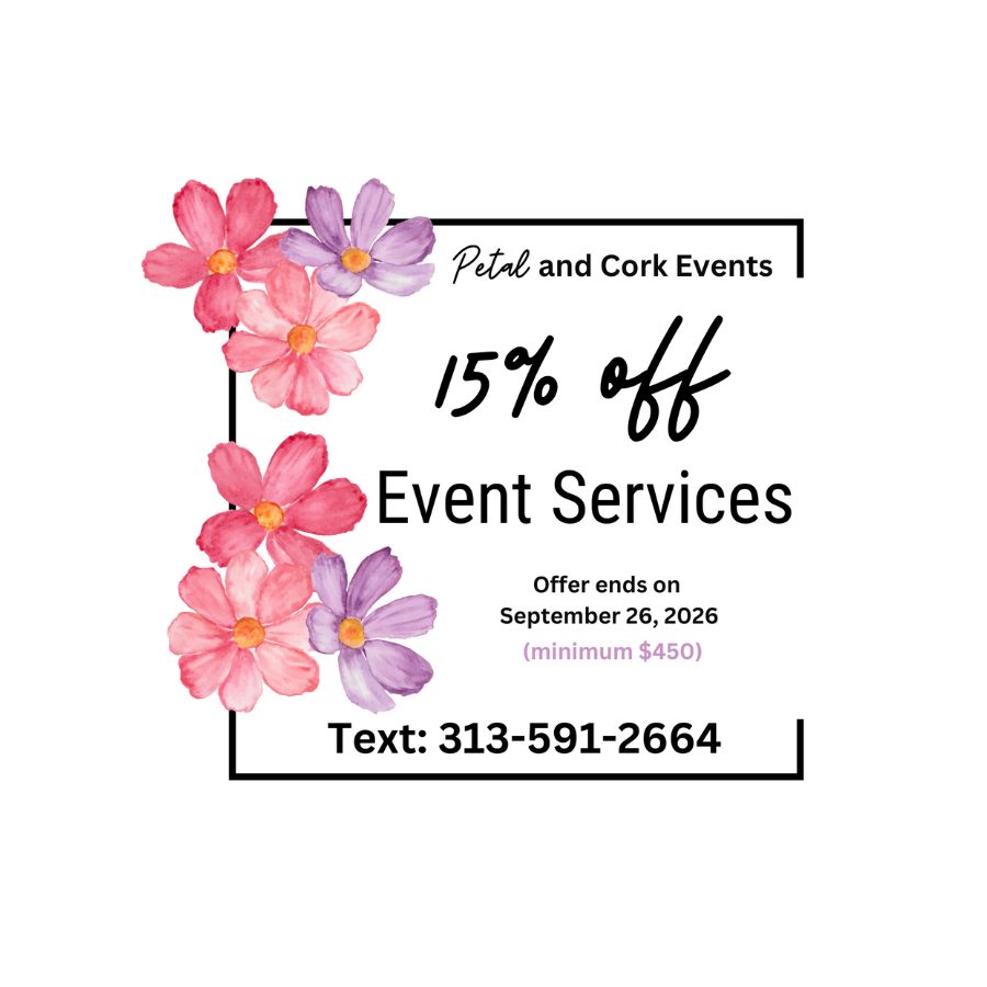 Special!!! 15% off all Event Services 