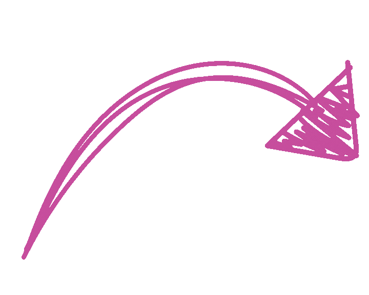 Pink background with a faint arch and a wavy line