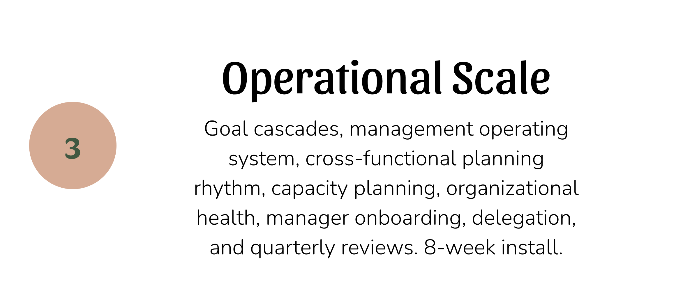 Operational Scale level card