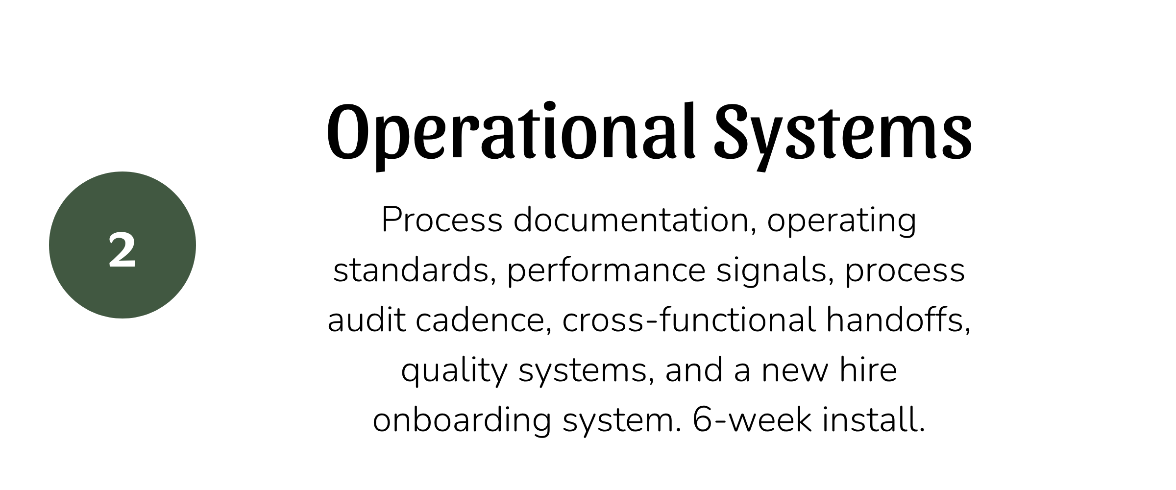 Operational Systems level card