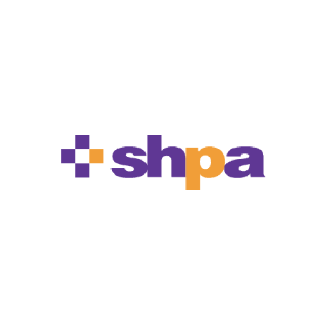 Shpa logo with a plus sign made of purple and white squares, and the text 'shpa' with 'sh' in purple and 'pa' in orange.